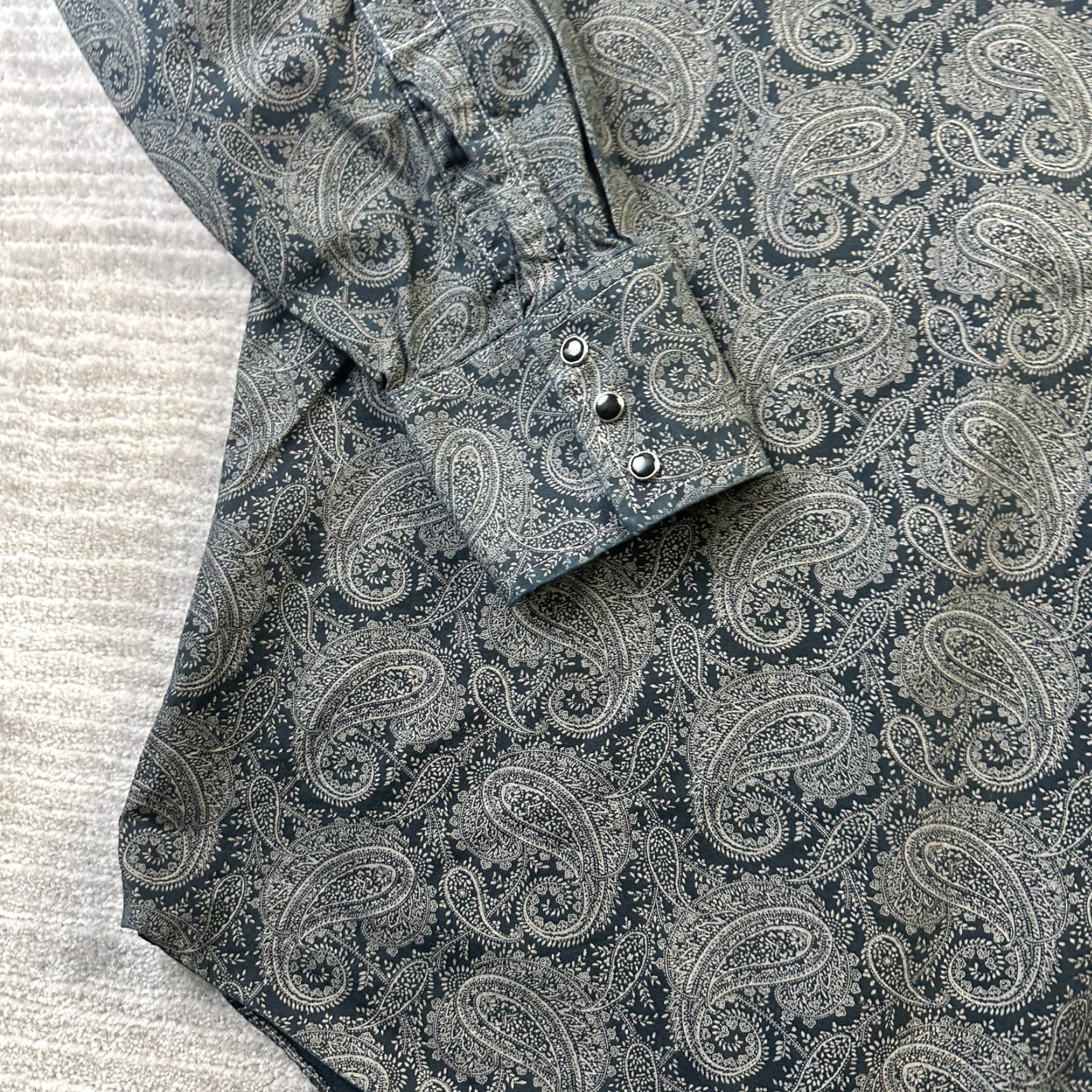 Vintage Ely Cattleman Shirt Mens 2XL Black Paisley All over Print Pearl Snap Western Size US XXL / EU 58 / 5 - 4 Thumbnail