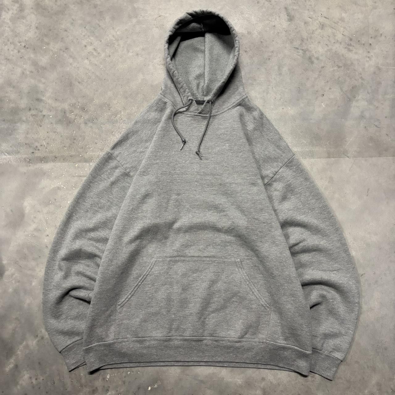 Japanese Brand × Vintage Crazy Vintage Y2K/2000s Grey Blank Russell Style Streetwear Essential Hoodie! Size US L / EU 52-54 / 3 - 1 Thumbnail