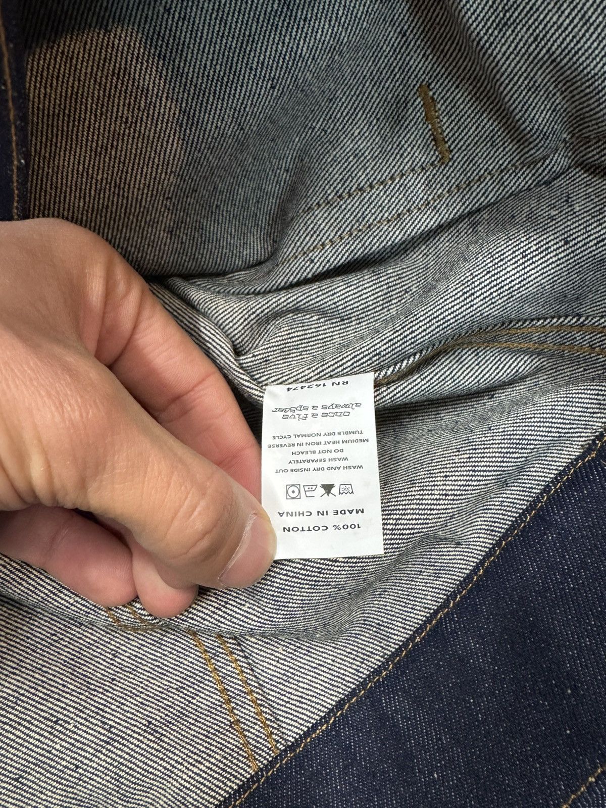 Sp5der SP5DER Denim Trucker Jacket *SAMPLE* Size US XL / EU 56 / 4 - 4 Thumbnail