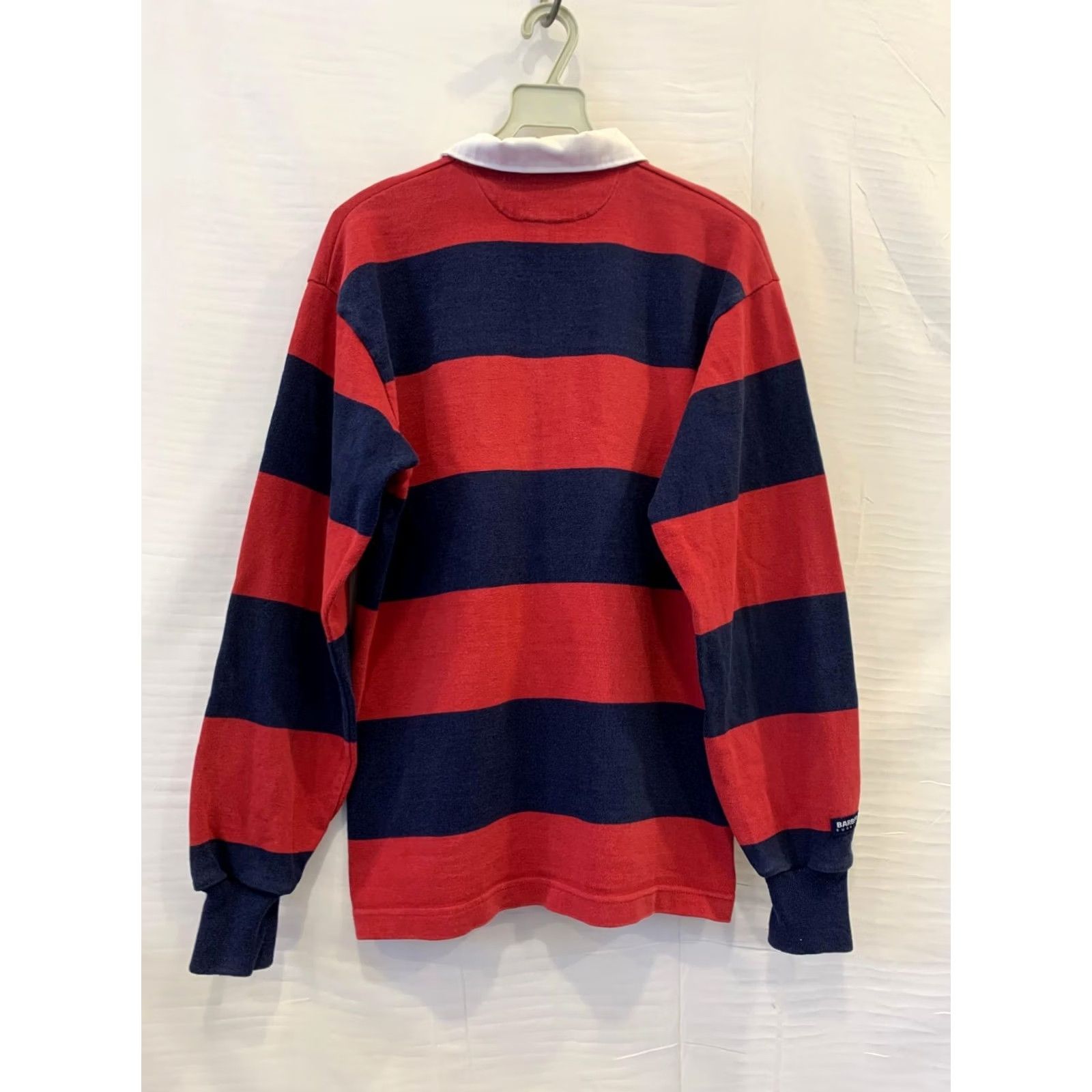 Barbarian Barbarian Rugby Wear Shirt Mens S Red Navy Striped Canada Cotton Rugby #126 Size US S / EU 44-46 / 1 - 2 Thumbnail