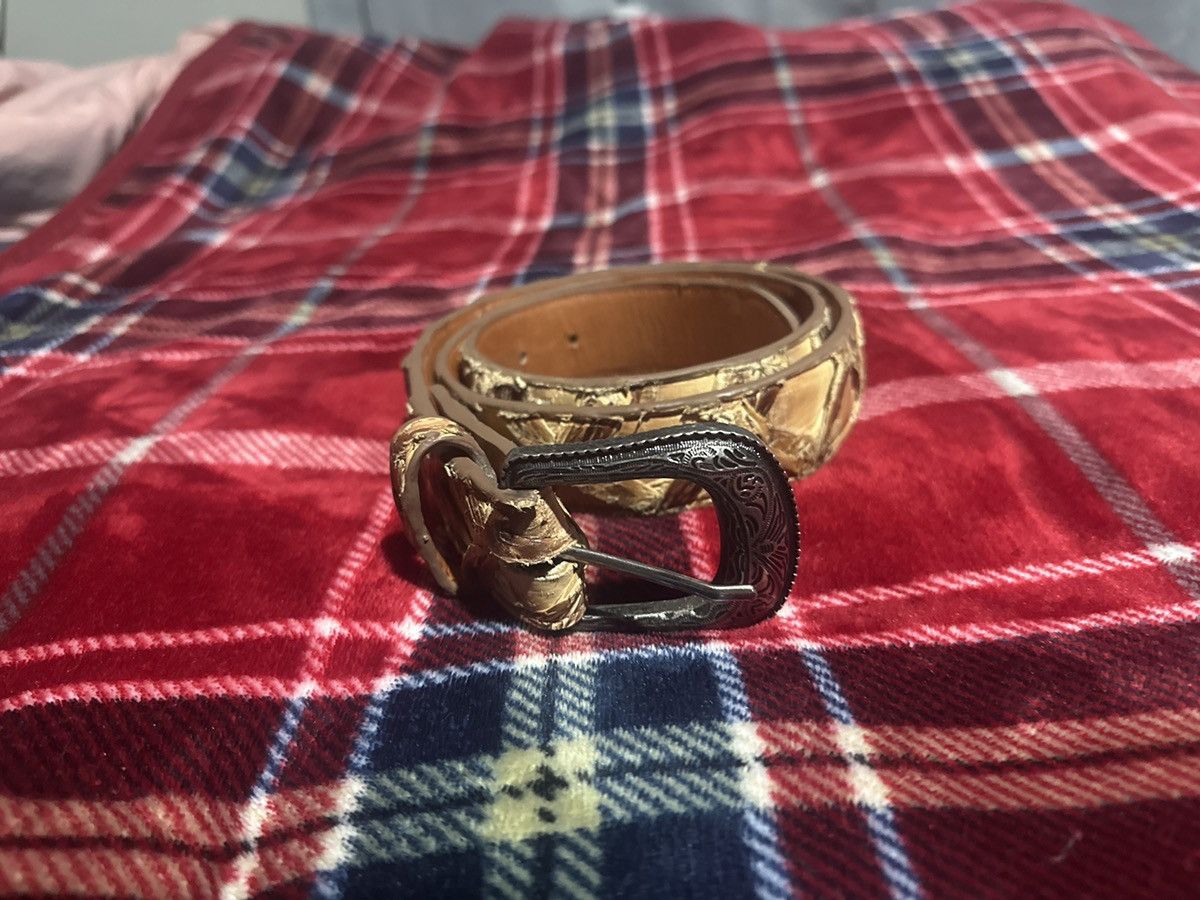 Other Pirarucu handmade leather belt Size 36 - 4 Thumbnail
