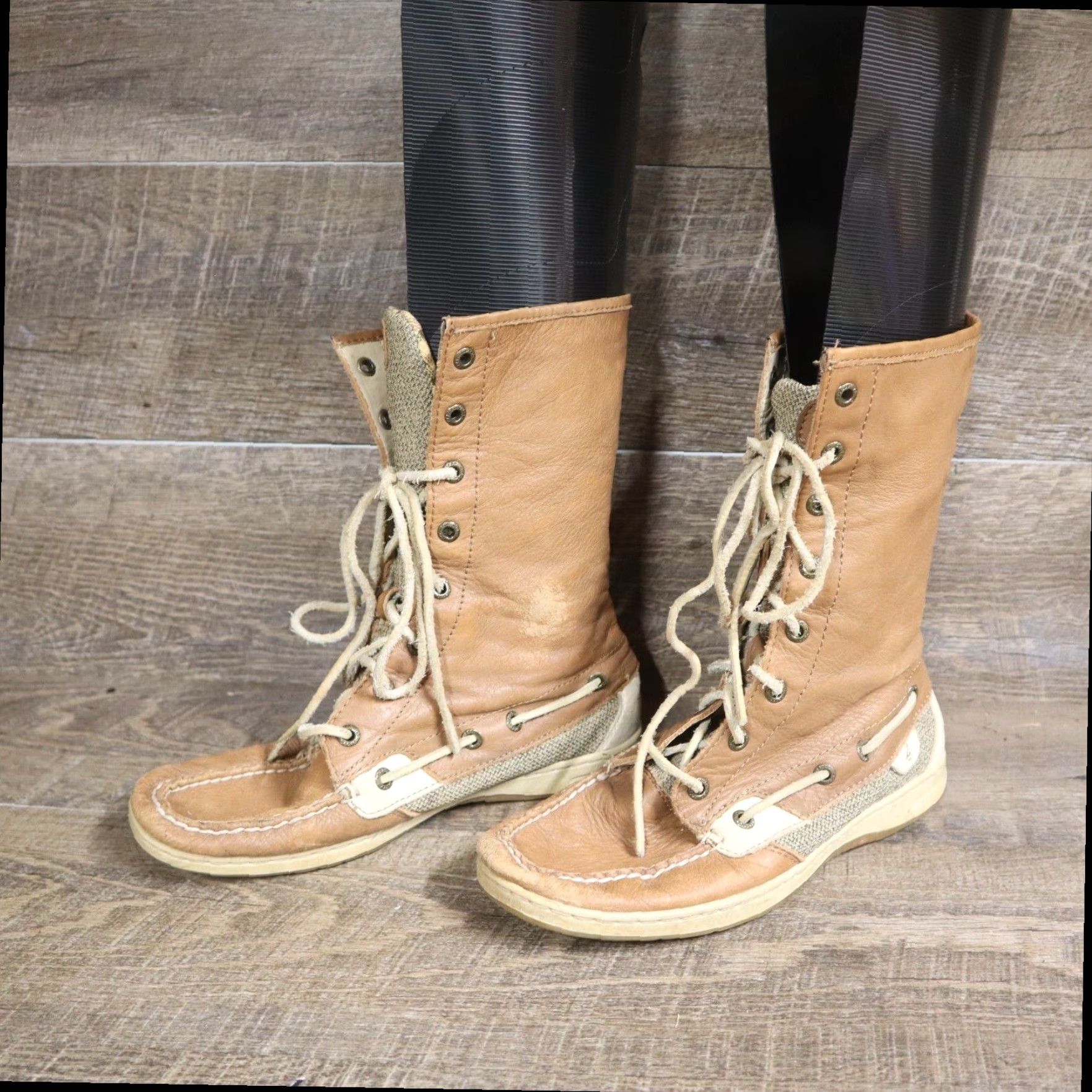 Sperry Sperry Top-Sider Women's Brown Leather 10" Lower Calf Boots Size 8.5M Size US 9 / IT 39 - 2 Thumbnail
