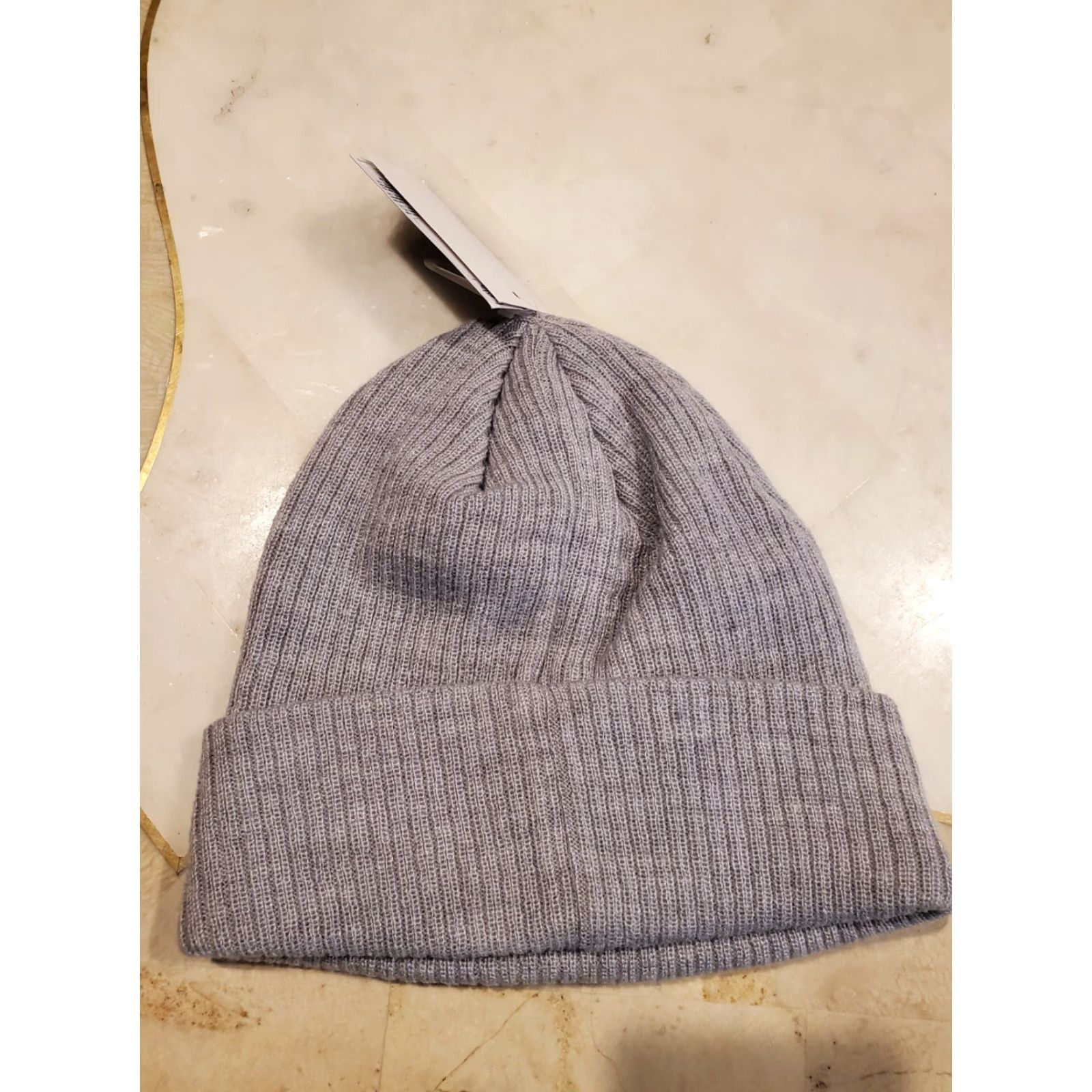 Champion Champion Mens Logo Cuffed Beanie Gray OS NWT Ribbed Acrylic Hat Accessories Size ONE SIZE - 4 Thumbnail