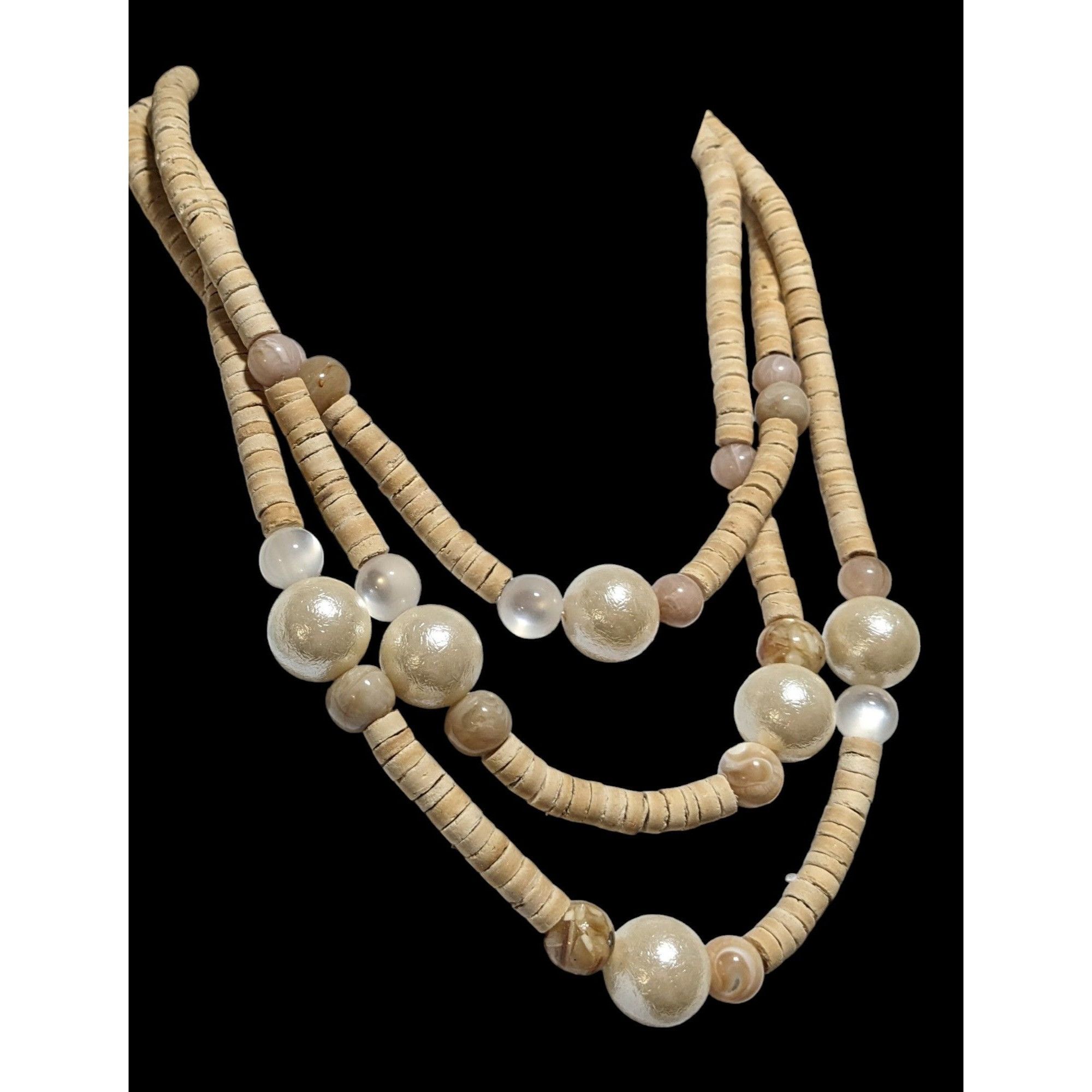 Chicos Chico's Wood Bubble Necklace Size ONE SIZE - 3 Thumbnail