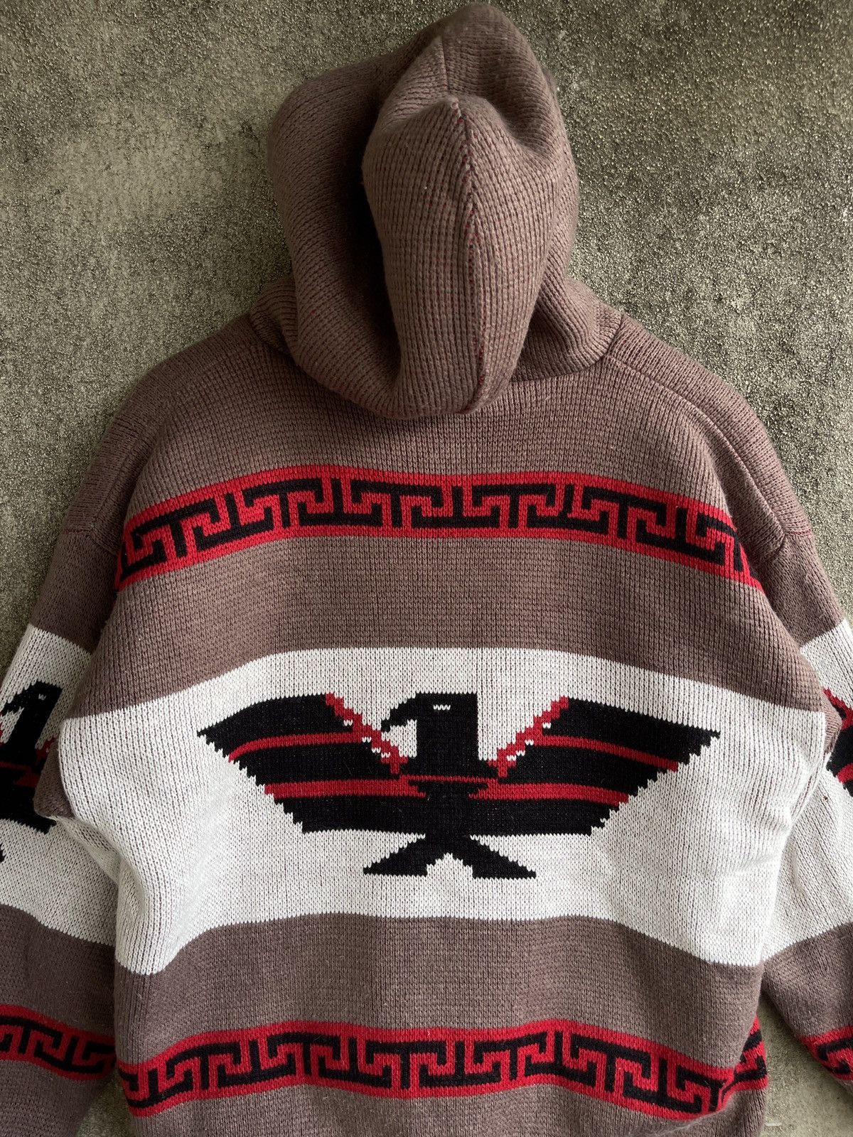 Native vintage 80s Thunderbird Eagle native-pattern hoodie Jacket Size US L / EU 52-54 / 3 - 13 Thumbnail