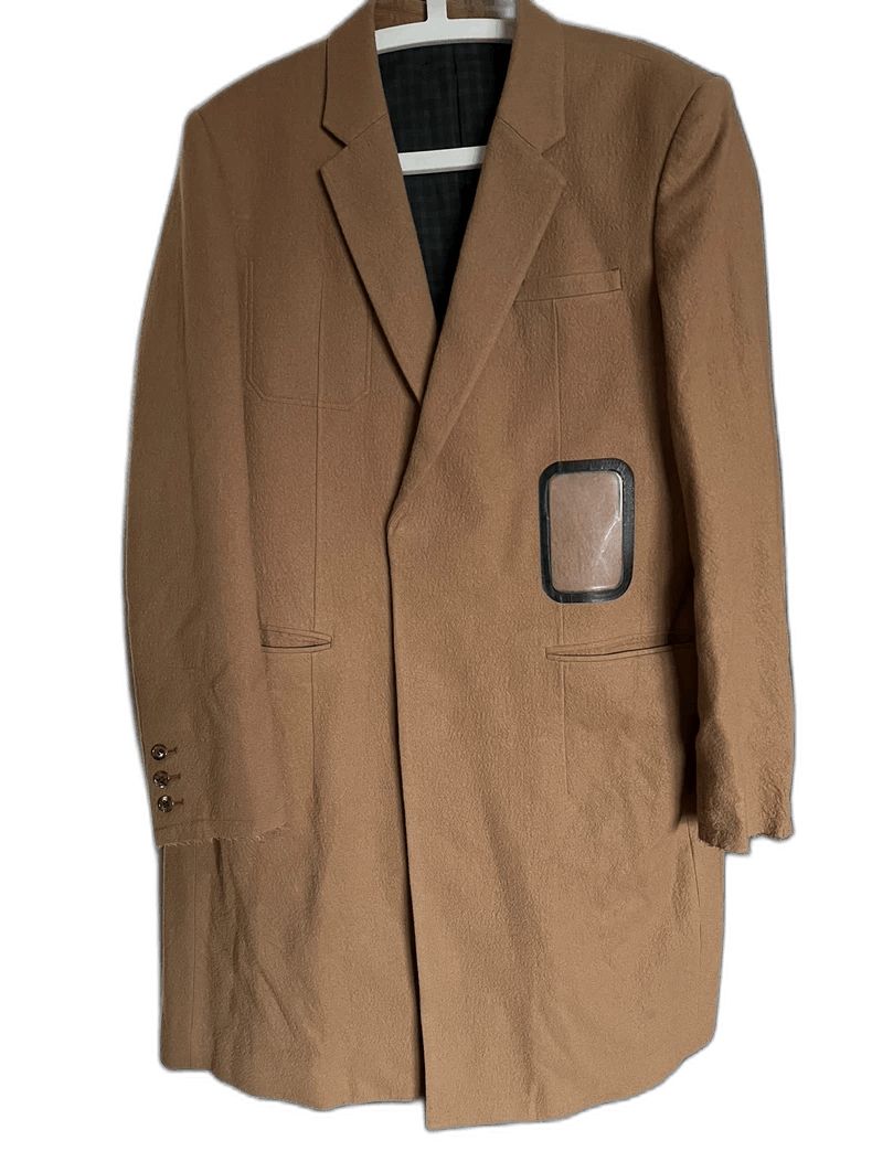 Undercover brown wool coat with checkered lining Size US L / EU 52-54 / 3 - 1 Thumbnail