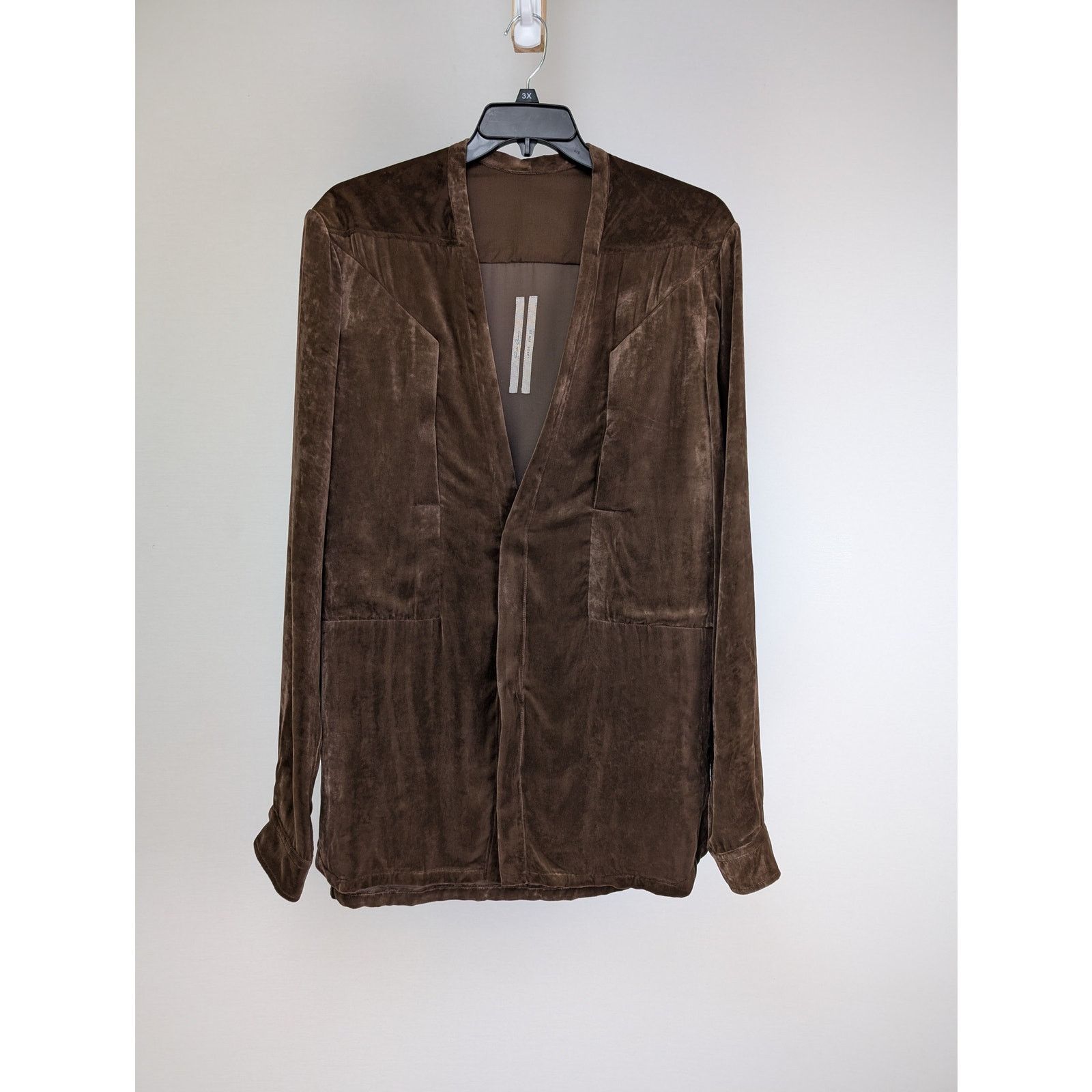 Rick Owens o1rshd1 Fog Pocket Secret Larry Cardigan Sweater in Brown Size US M / EU 48-50 / 2 - 1 Thumbnail