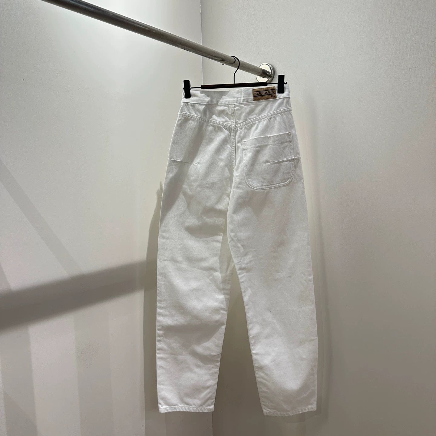 Christian Louboutin Dior may342 Leather Patch Jeans 32 Cotton Size 24" / US 00 / IT 34 - 1 Thumbnail