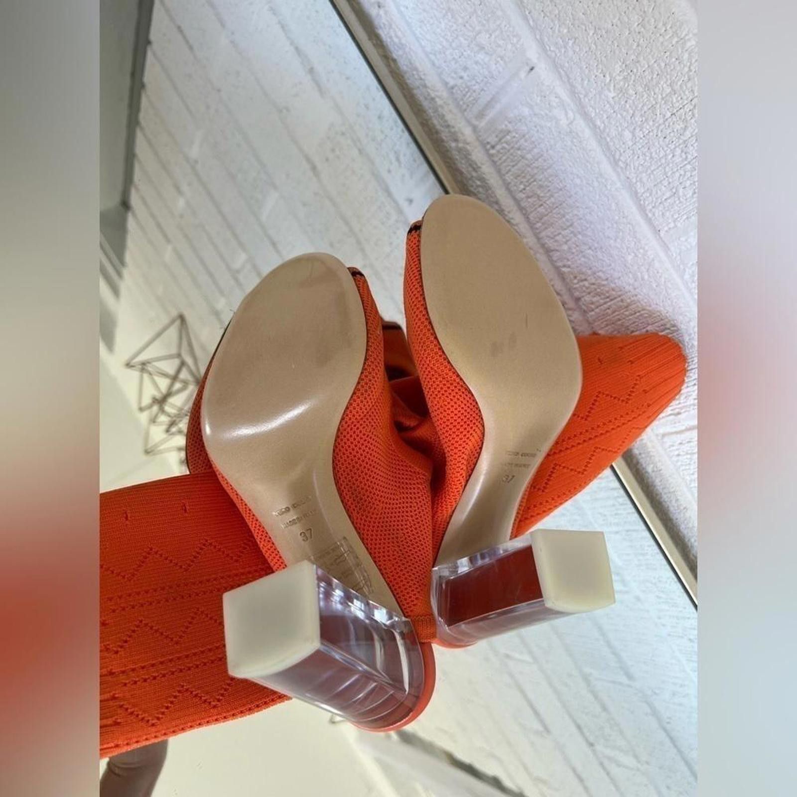 Baldinini Orange Knit Heeled Sandals Trendy Baldinini 37 Size 7 Size US 7 / IT 37 - 7 Thumbnail