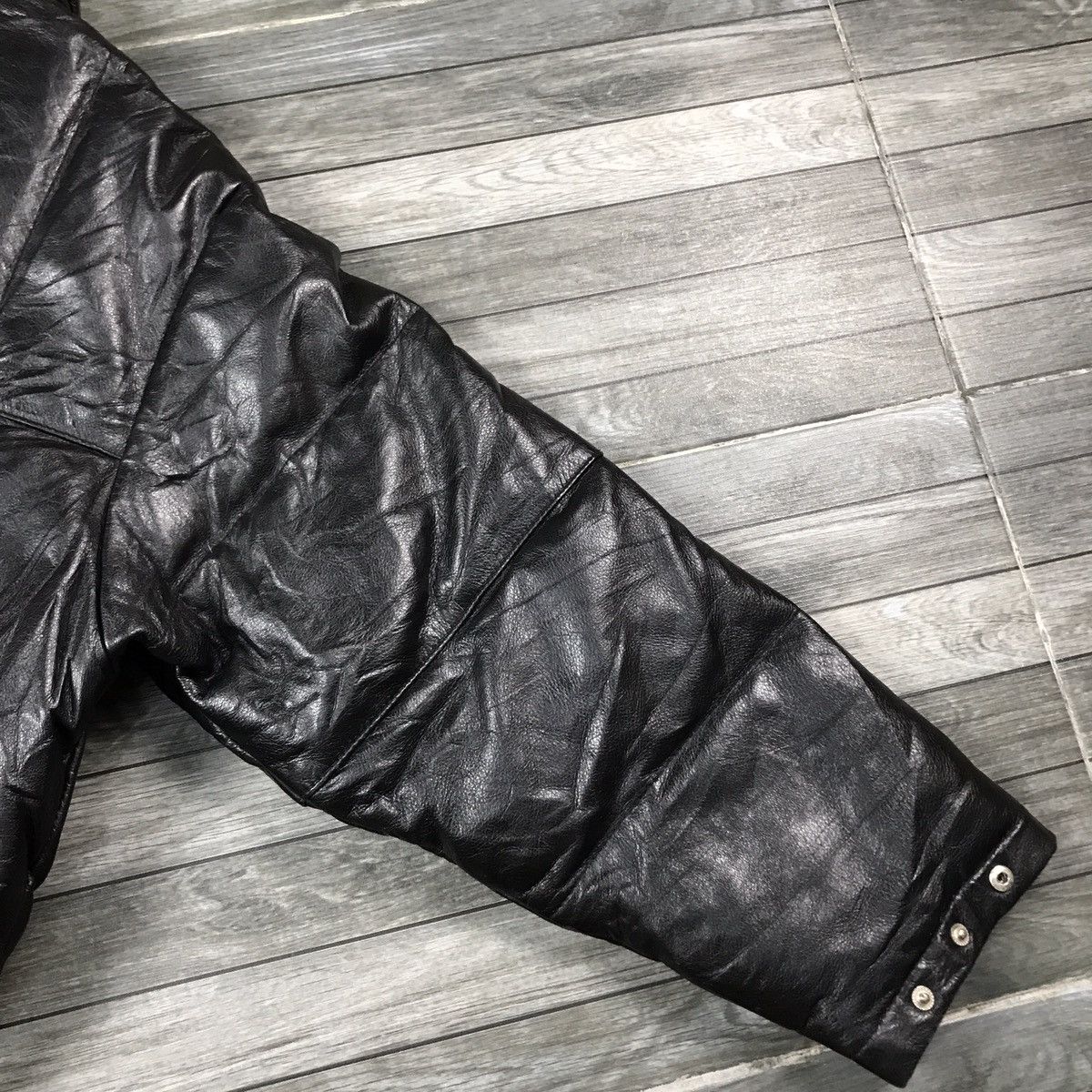 LEGERE MCM LEATHER JACKET PUFFER DOWN JACKET