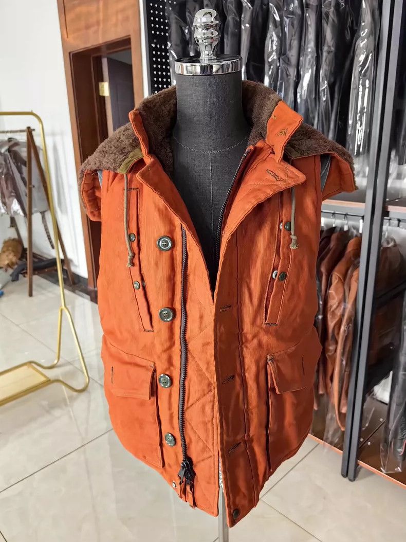 Freewheelers Freewheelers Big Orange Alpaca Wool Vest 2502-Nextarrow Size 40R - 1 Thumbnail