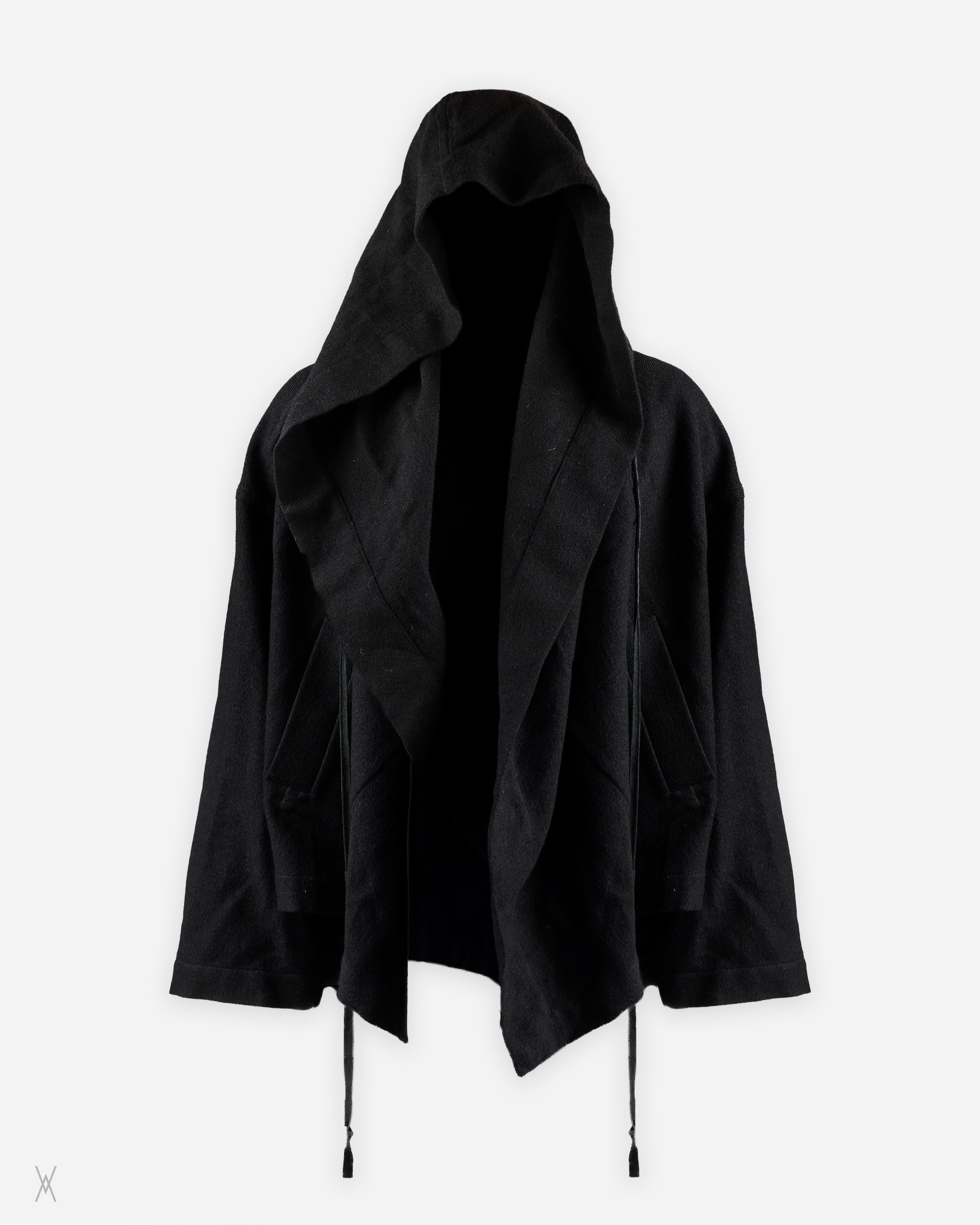Ann Demeulemeester Ann Demeulemeester Hooded Wool Poncho Jacket Size US S / EU 44-46 / 1 - 1 Thumbnail