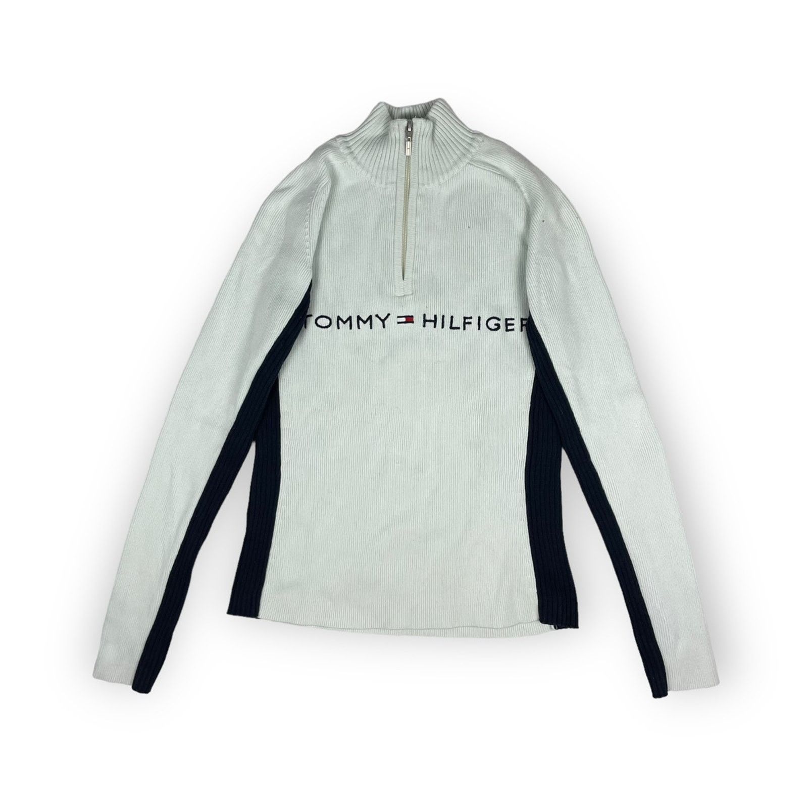 Tommy Hilfiger × Vintage Vintage Tommy Hilfiger Spellout Sweater Size S Size S / US 4 / IT 40 - 2 Thumbnail