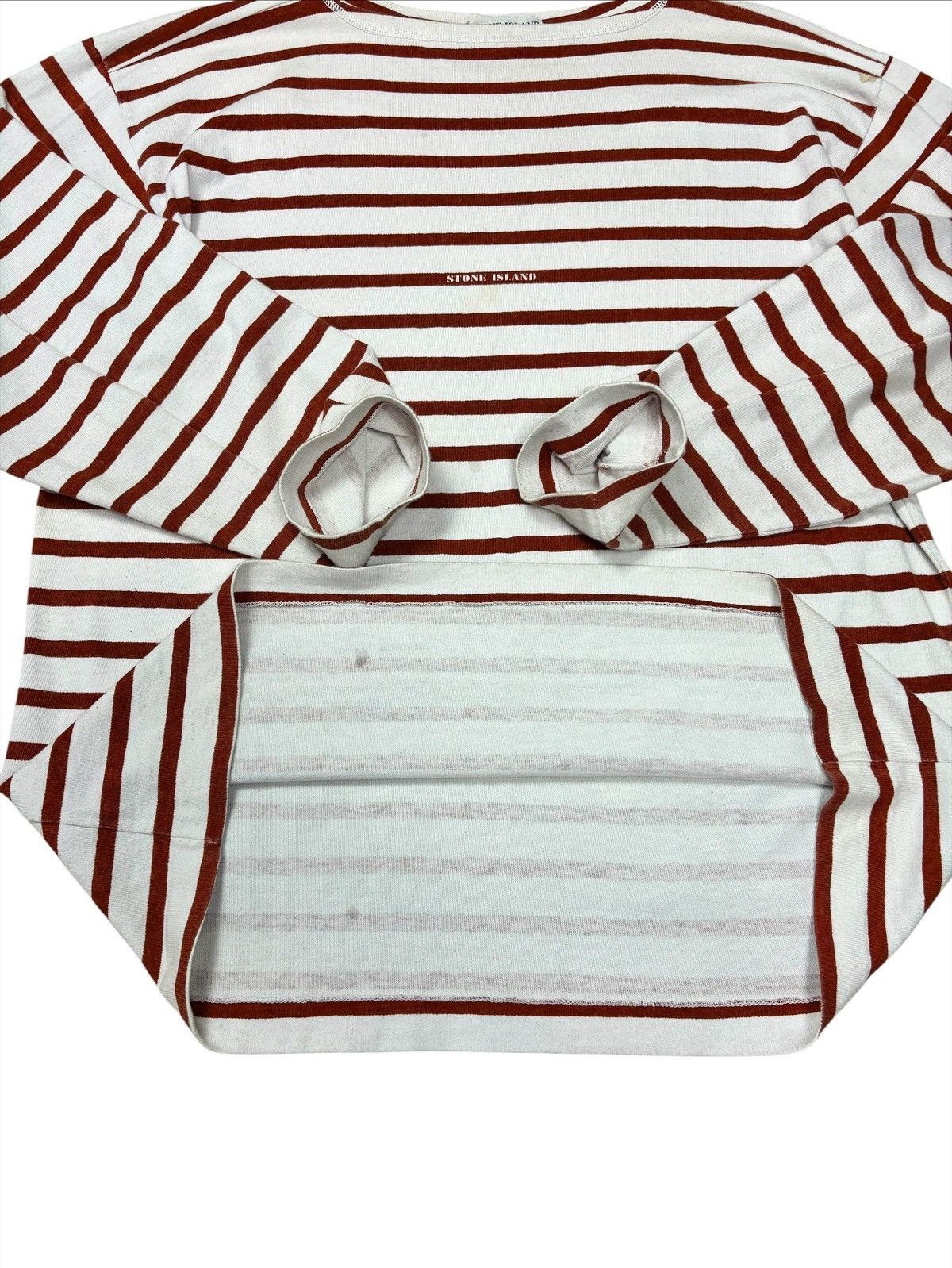 Stone Island VINTAGE STONE ISLAND SPELL OUT STRIPED LONGSHIRT 1989 Size US M / EU 48-50 / 2 - 10 Thumbnail
