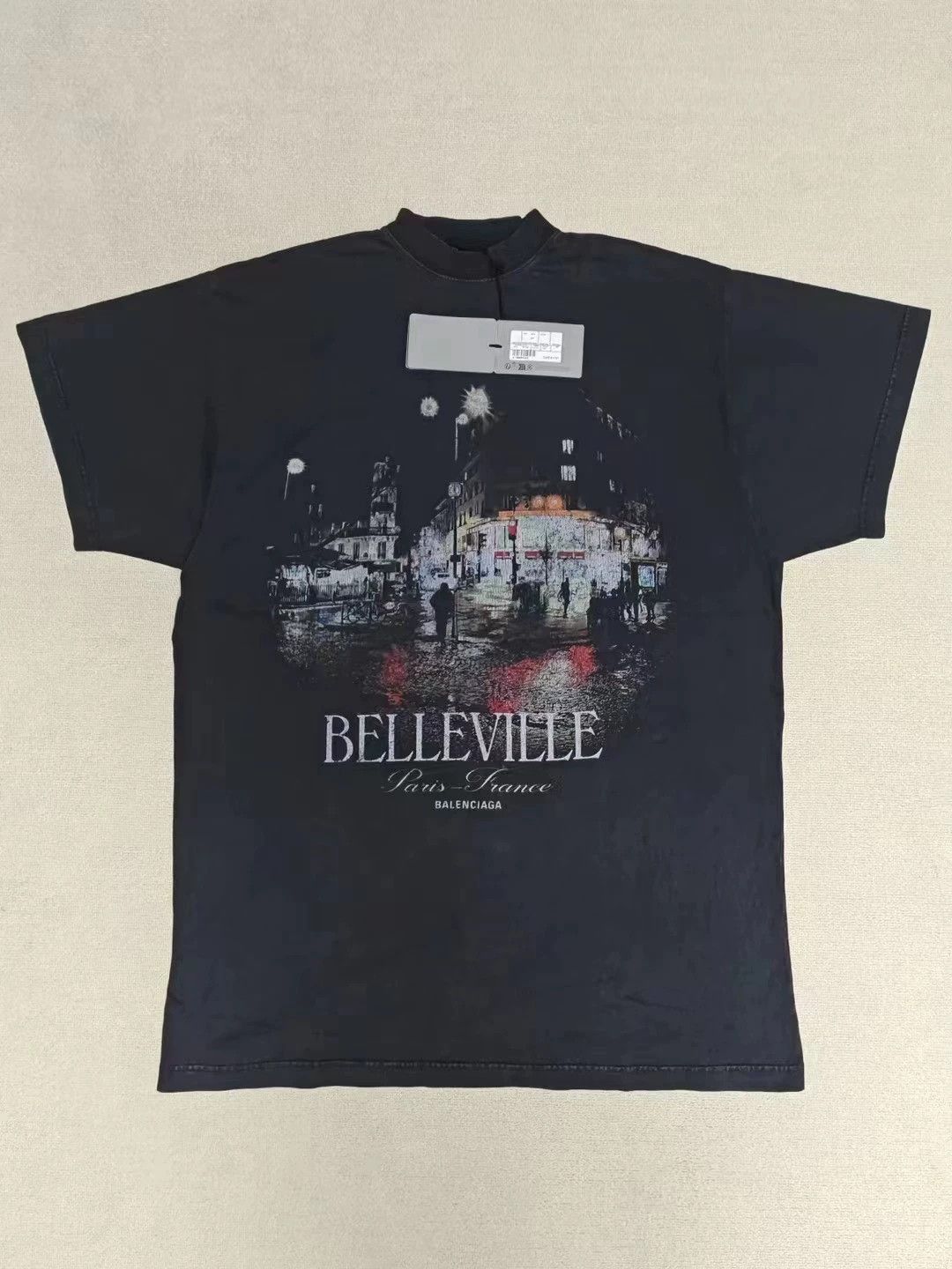 Balenciaga Balenciaga 24Fw souvenir series Belleville washed T-shirt Size US S / EU 44-46 / 1 - 1 Thumbnail
