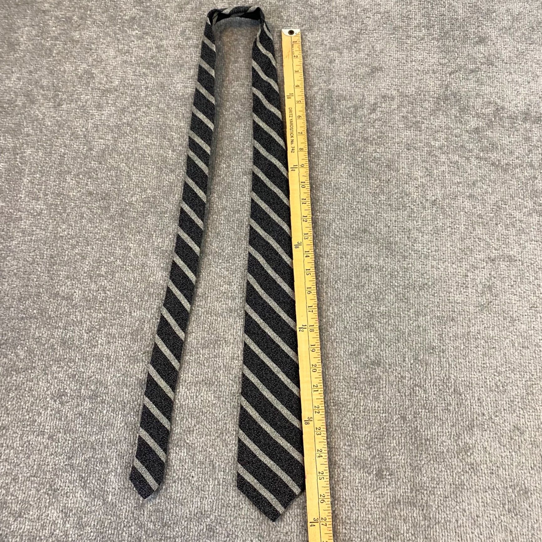 Brooks Brothers BROOKS BROTHERS Neck Tie Mens 3" Wide Wool Silk Blend USA Gray Diagonal Striped Size ONE SIZE - 6 Thumbnail