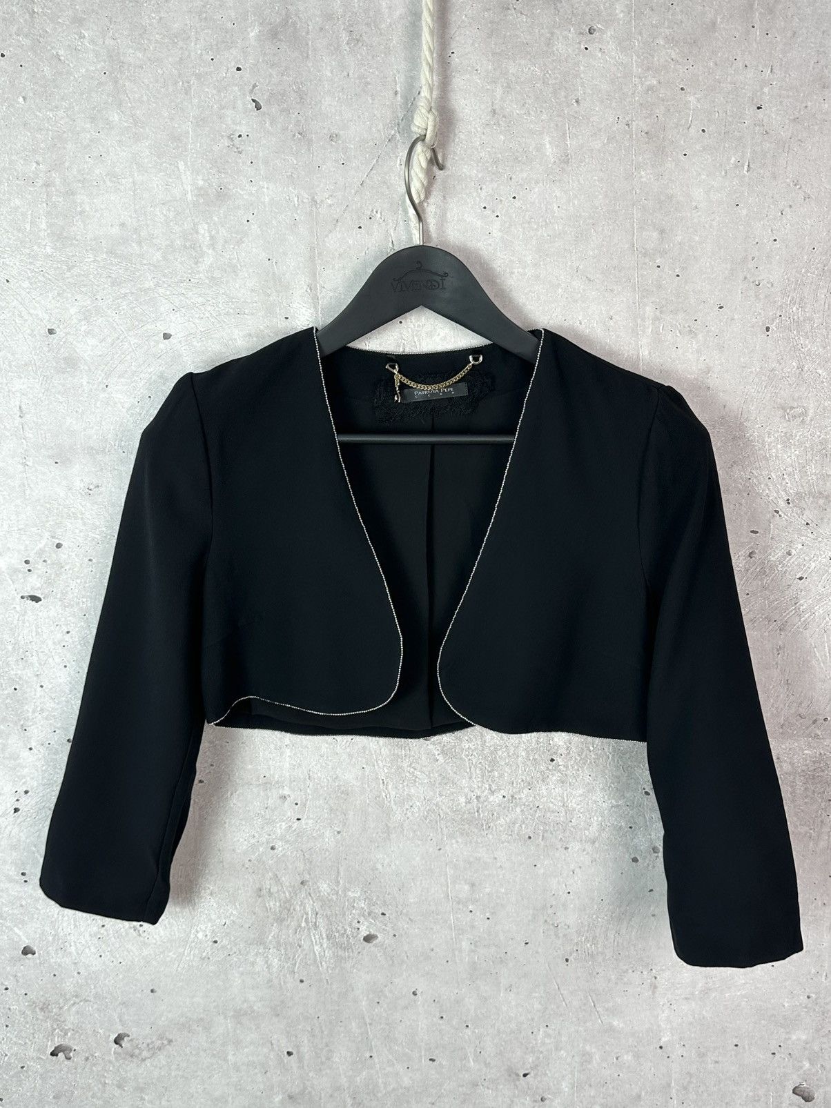 Patrizia Pepe NEW Patrizia Pepe Viscose Cropped Long Sleeve Blazer Jacket Size M / US 6-8 / IT 42-44 - 1 Thumbnail