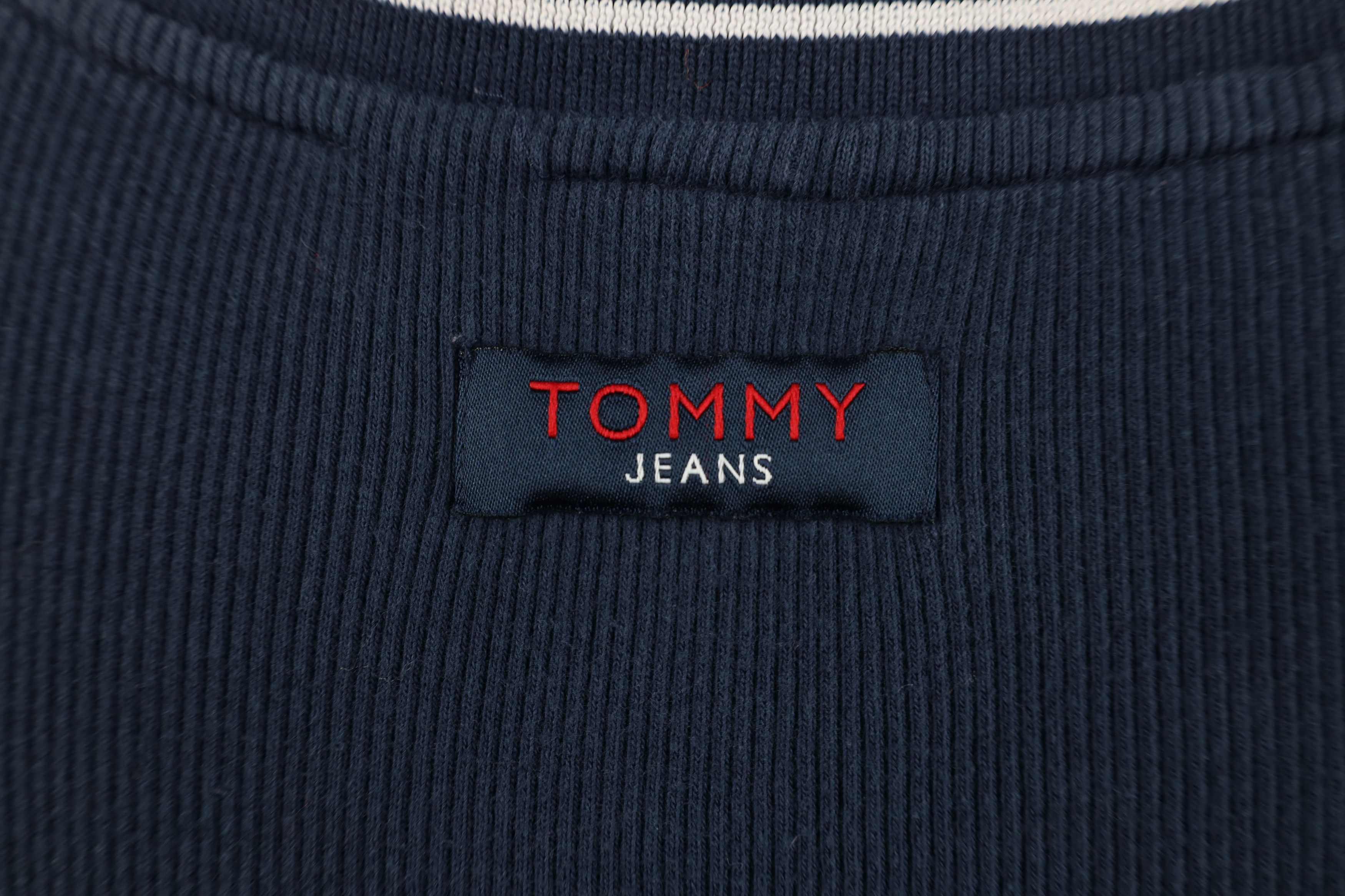 Tommy Hilfiger Vintage 90s Tommy Hilfiger Ribbed Knit Ringer T-Shirt Blue Size US XL / EU 56 / 4 - 9 Thumbnail