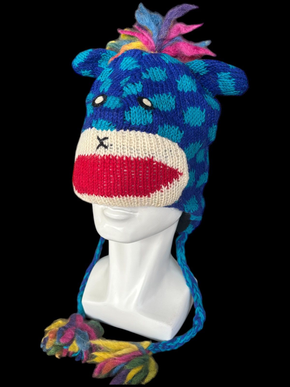 Japanese Brand × Kapital × Vintage Amina Knitted wool Rare Beanie Hats ☠️☠️ Size ONE SIZE - 1 Thumbnail