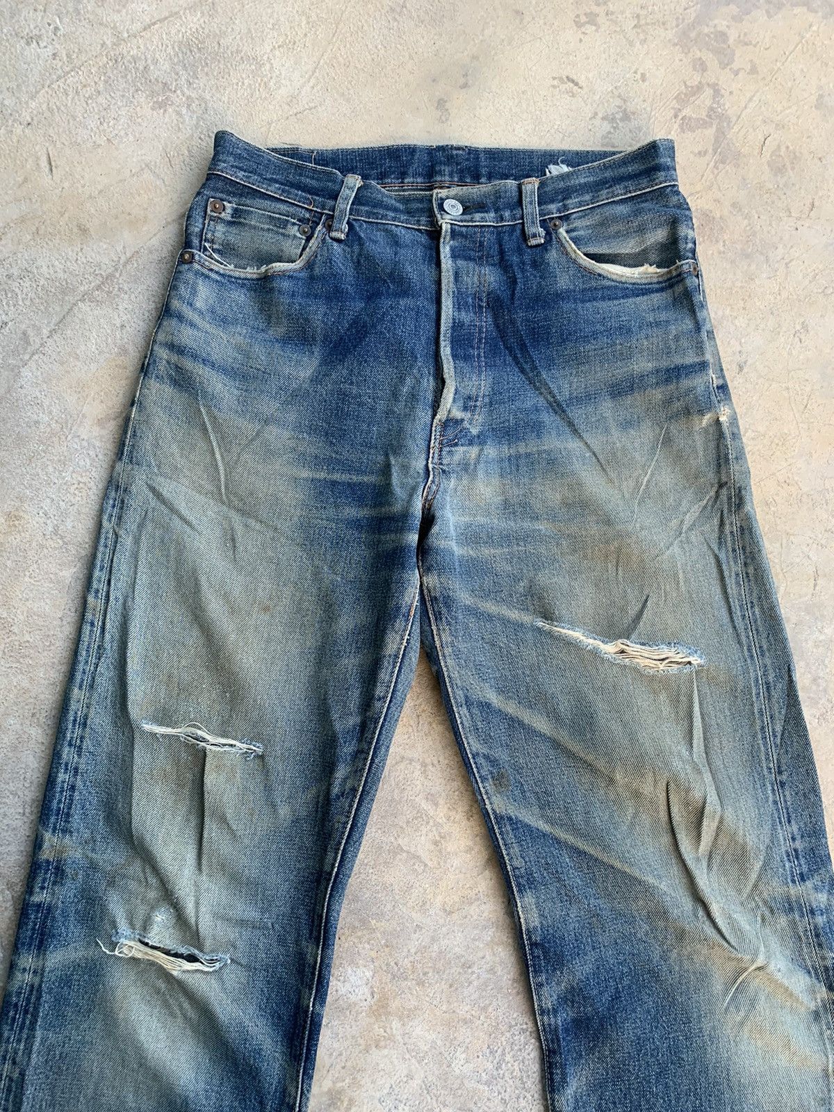 Sugar Cane Vintage Distressed Sugar Cane Redline Selvedge Denim Size US 30 / EU 46 - 6 Thumbnail