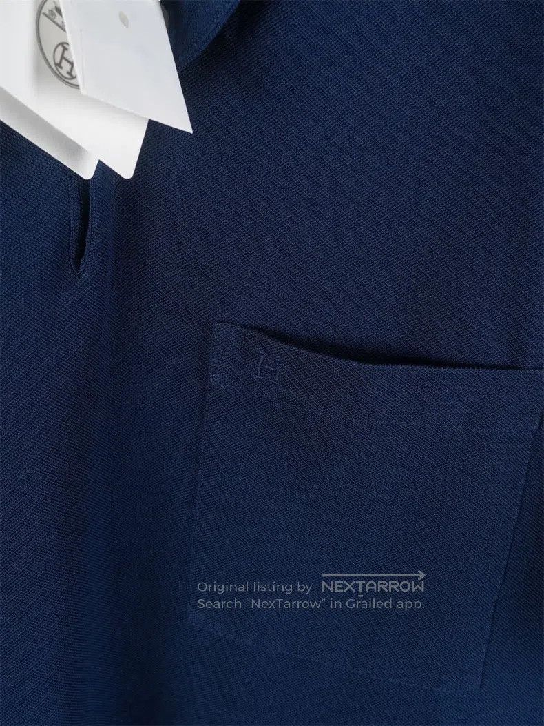 Hermes Hermes Navy Slim Fit Short Sleeve Polo Size US M / EU 48-50 / 2 - 4 Thumbnail