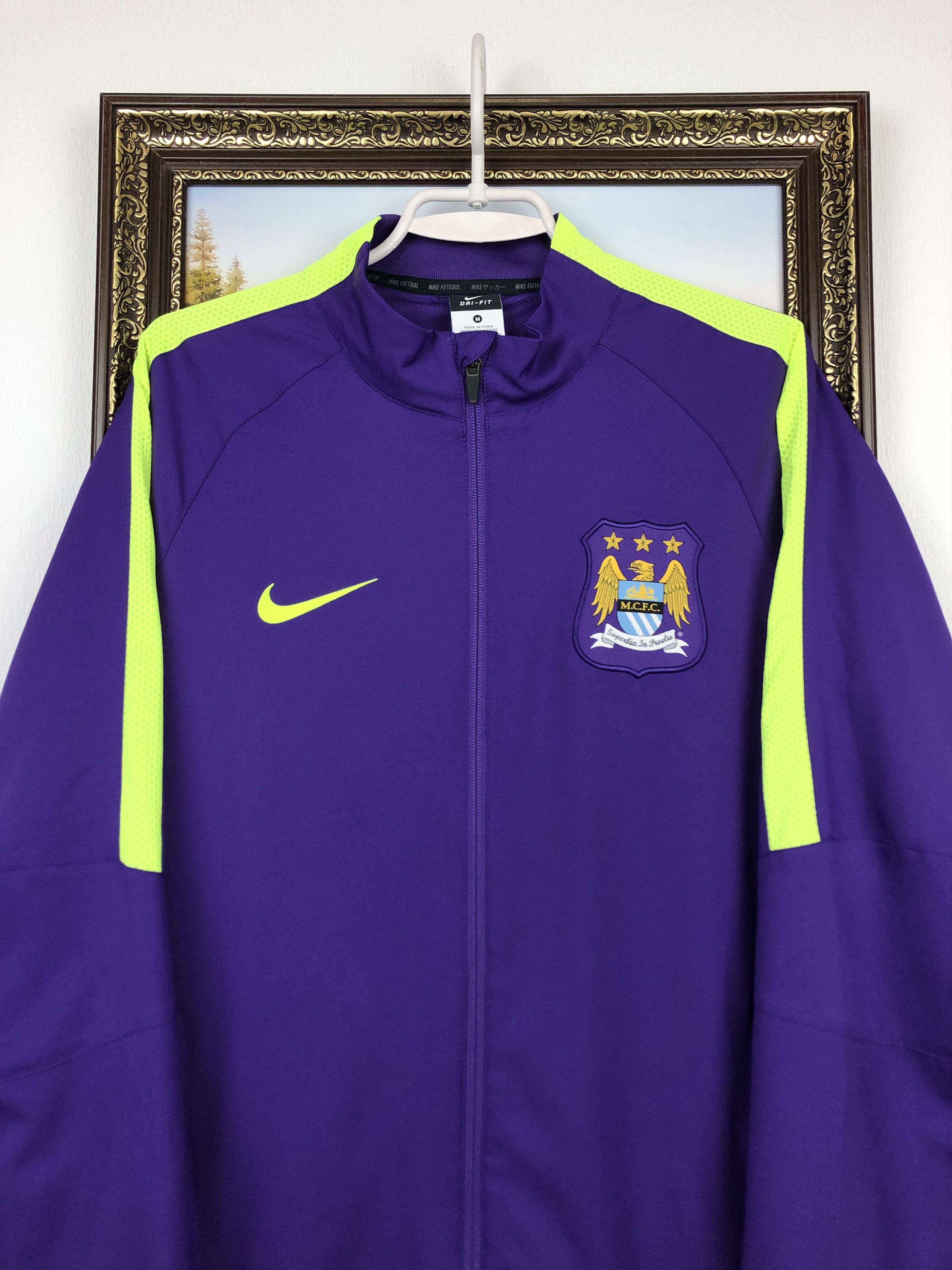 Nike Vintage Nike Manchester City Football Jacket Soccer Track Size US M / EU 48-50 / 2 - 2 Thumbnail