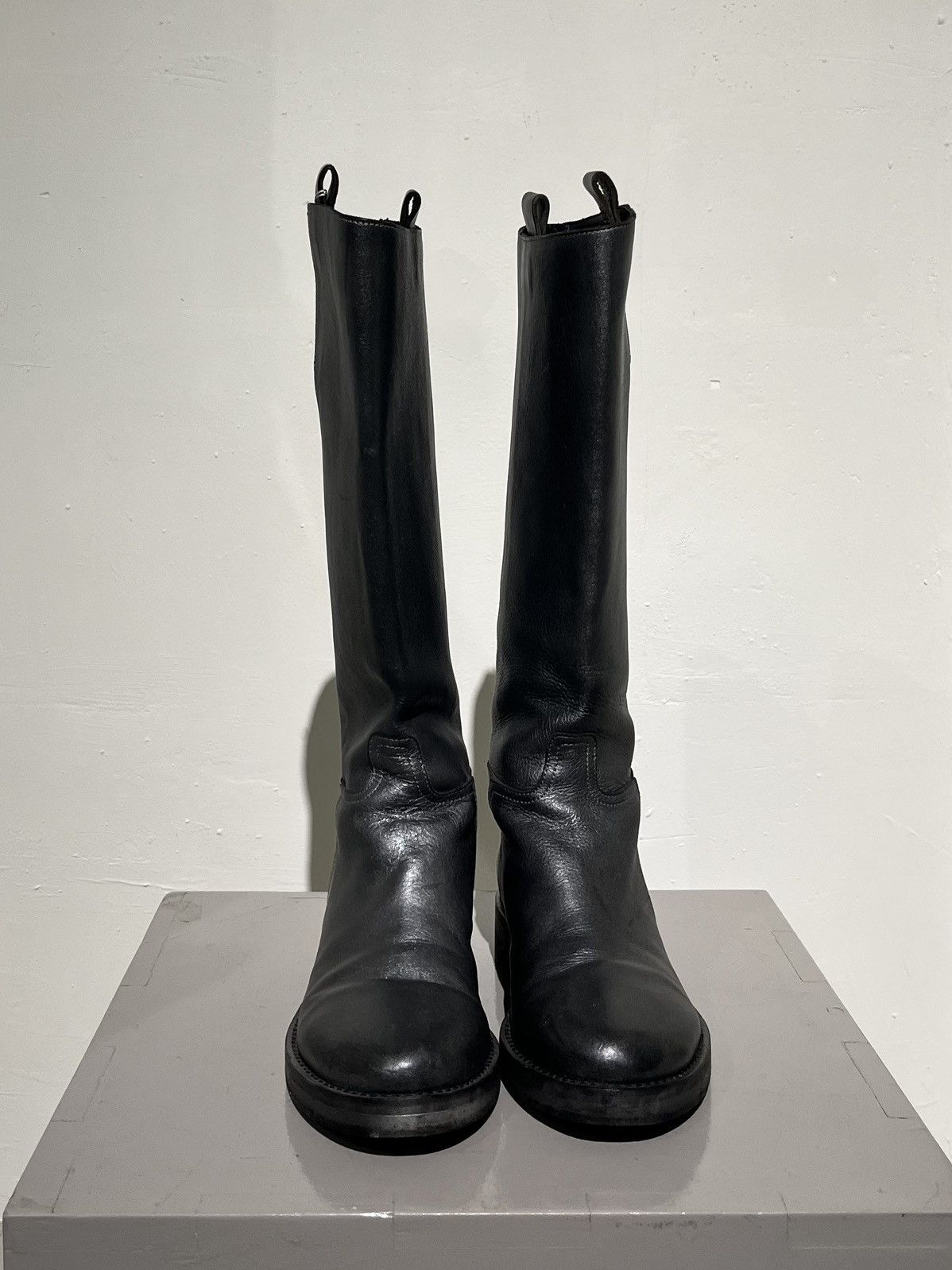 Ann Demeulemeester Fall 2006 Metallic Riding Boots Size US 7.5 / IT 37.5 - 2 Thumbnail