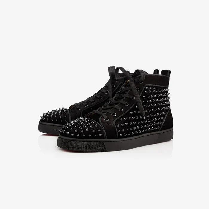 Christian Louboutin o1s1wg110924 Louis Orlato Flat High Sneaker in Black Size US 8 / EU 41 - 1 Thumbnail