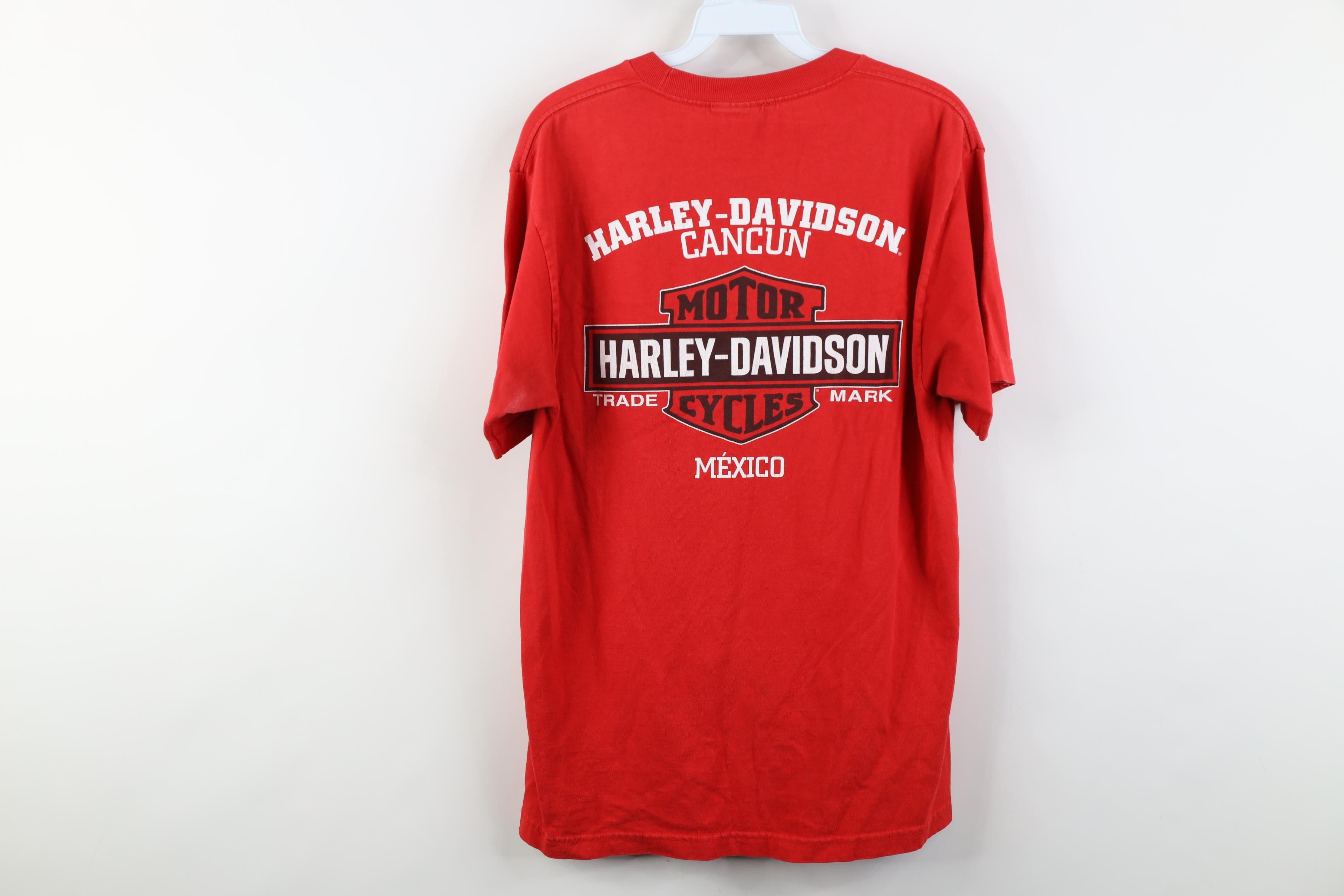 Harley Davidson Vintage 90s Y2K Harley Davidson Fire Flames Mexico T-Shirt Size US M / EU 48-50 / 2 - 13 Thumbnail