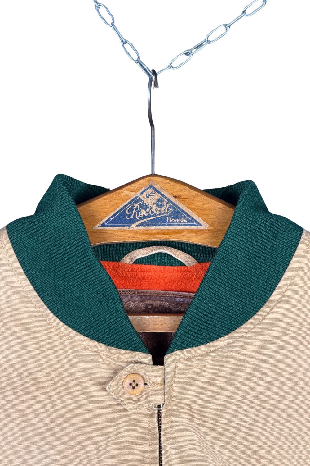 FW93 Polo Sportsman Canvas Bomber | XL | Khaki/Forest/Blaze image 10