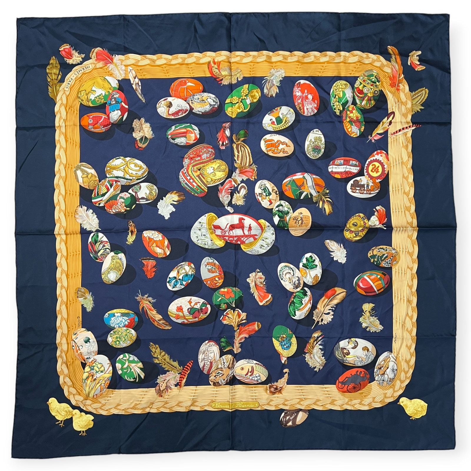 Hermes Hermes Couvee d'Hermes Silk Scarf 90cm Vintage France Size ONE SIZE - 1 Thumbnail