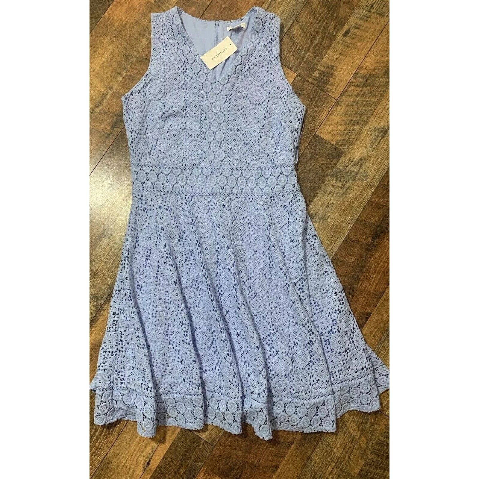 Other Charter Club Sleeveless Lace Dress Blue Old Money Size M Size M / US 6-8 / IT 42-44 - 5 Thumbnail