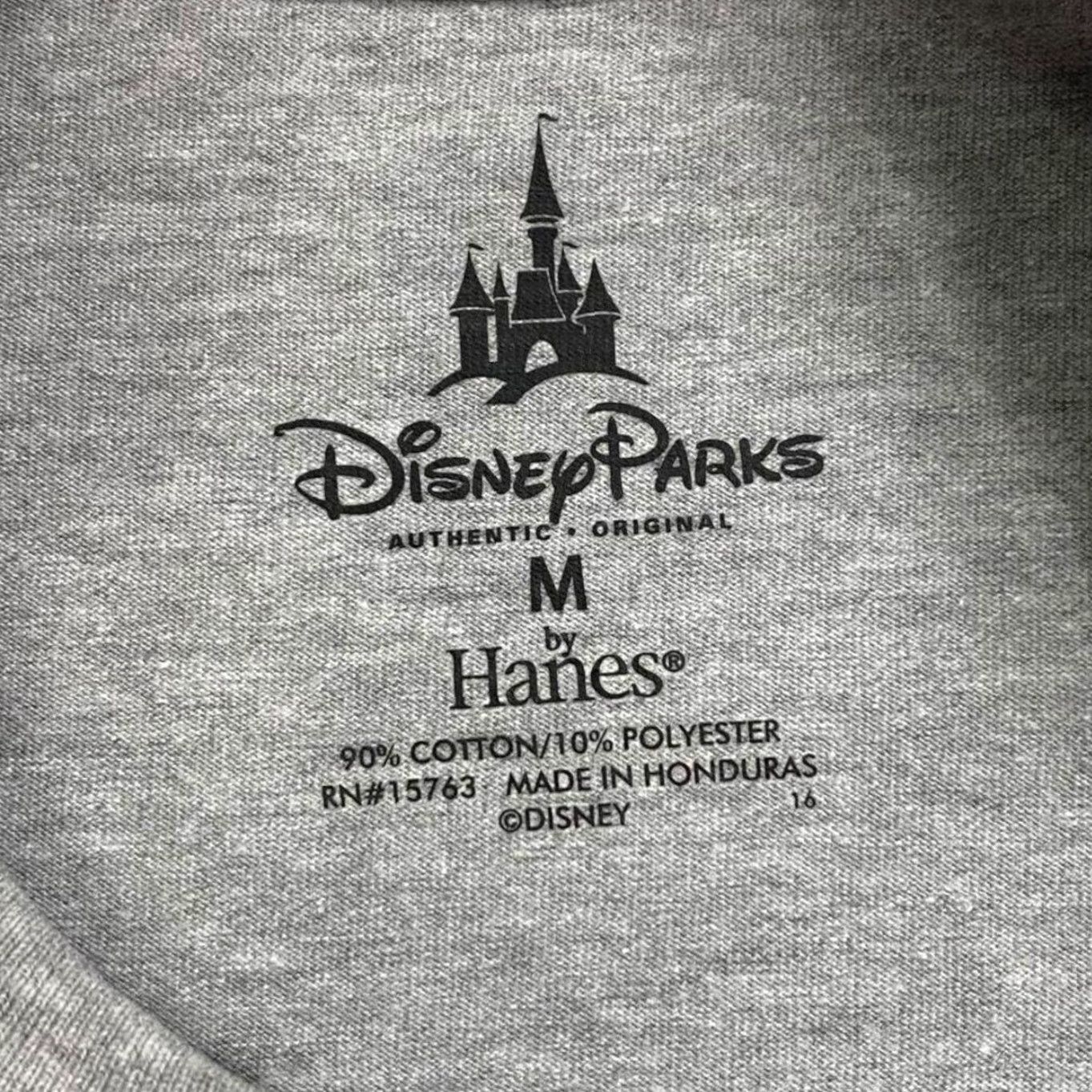 Hanes Hanes Disney Parks “Disneyland Resort” Minnie Mouse Souvenir Graphic Grey T-Shirt M Adult Mens Short Sleeve Cotton Shirt 90s VHS? Size US M / EU 48-50 / 2 - 2 Thumbnail