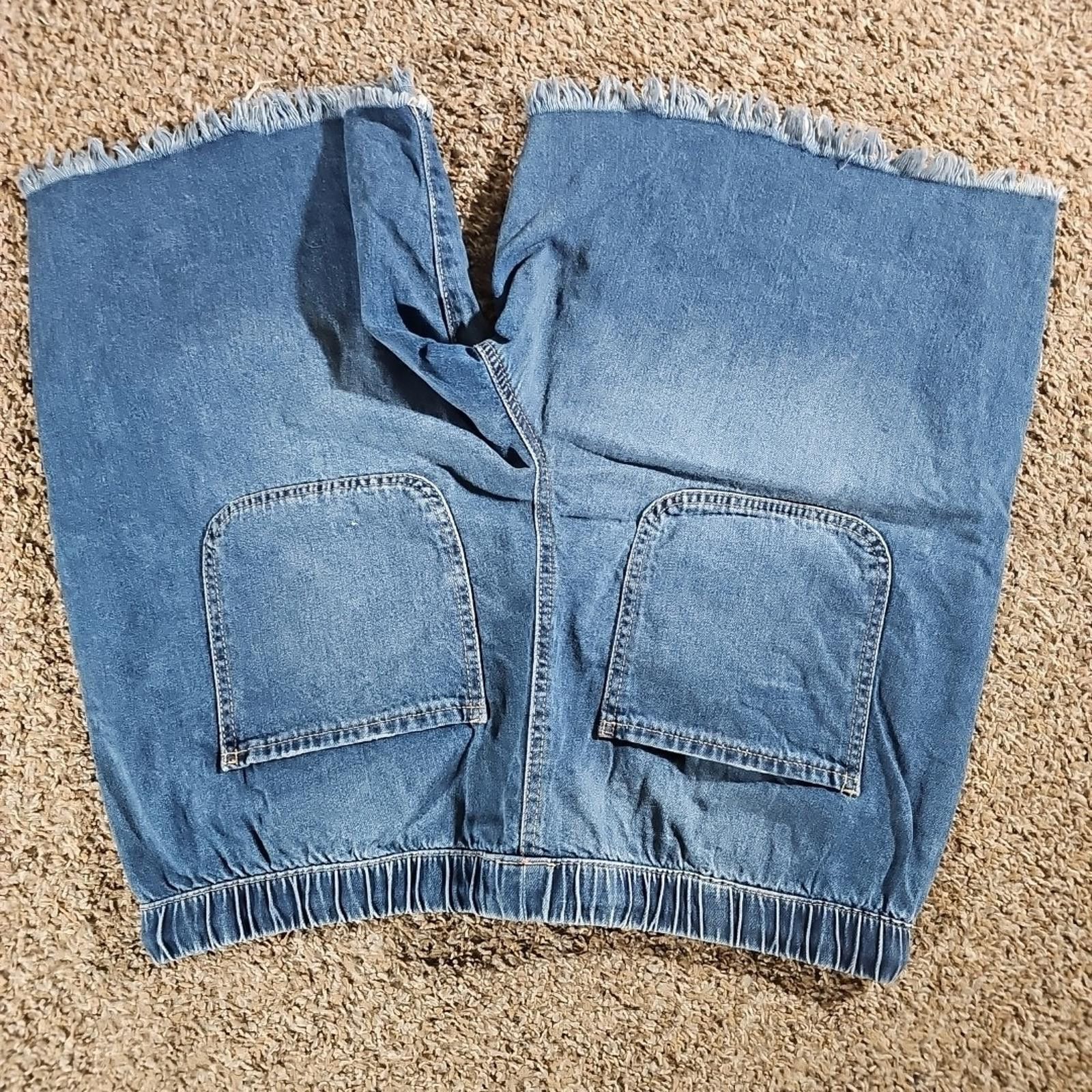 Other Project Indigo Sz L Denim Drawstring Shorts Size 36" / US 14 / IT 50 - 5 Thumbnail