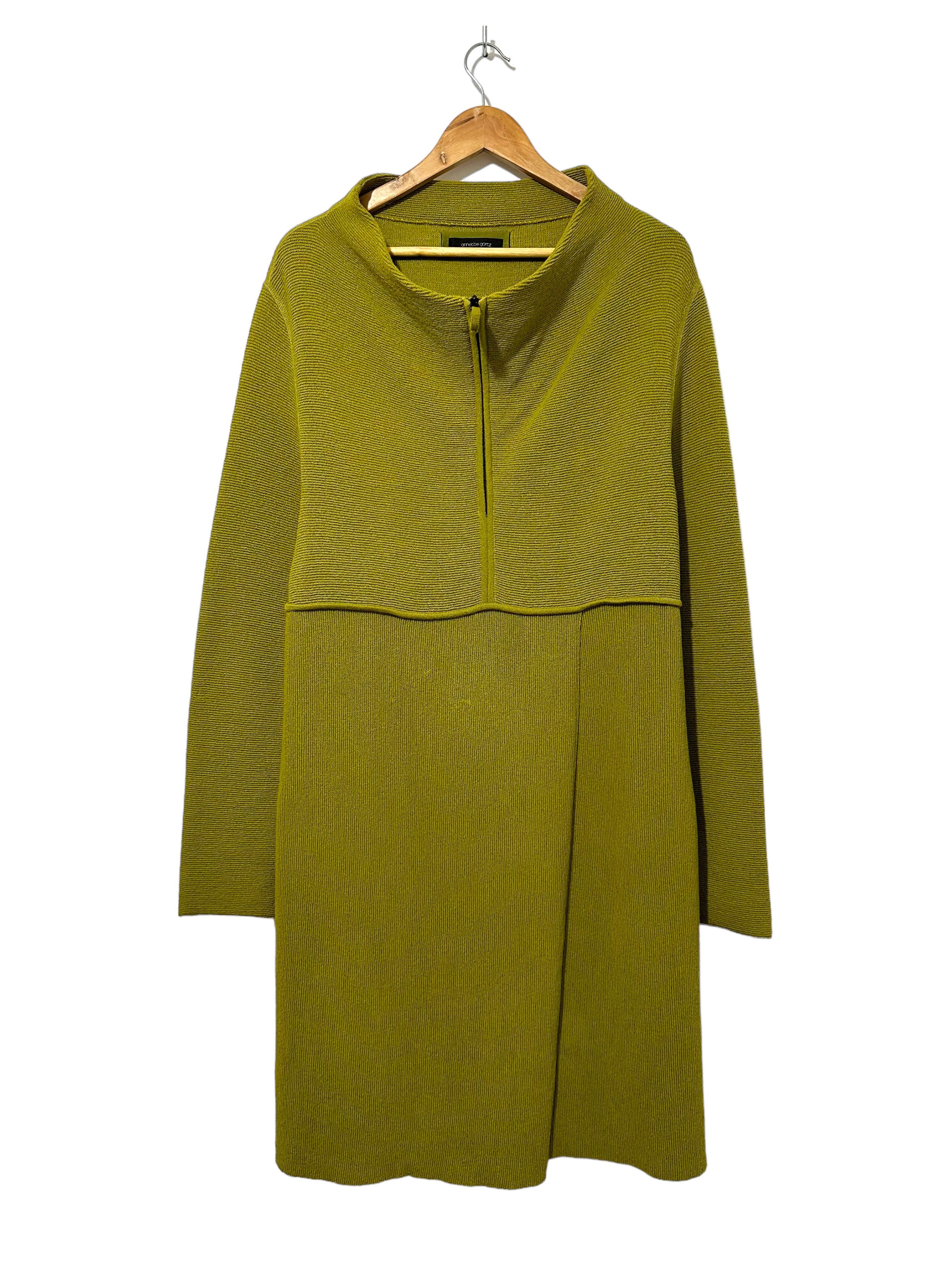 image of Annette Gortz Wool Knit Long Dress (L) in Green, Women's (Size Large)