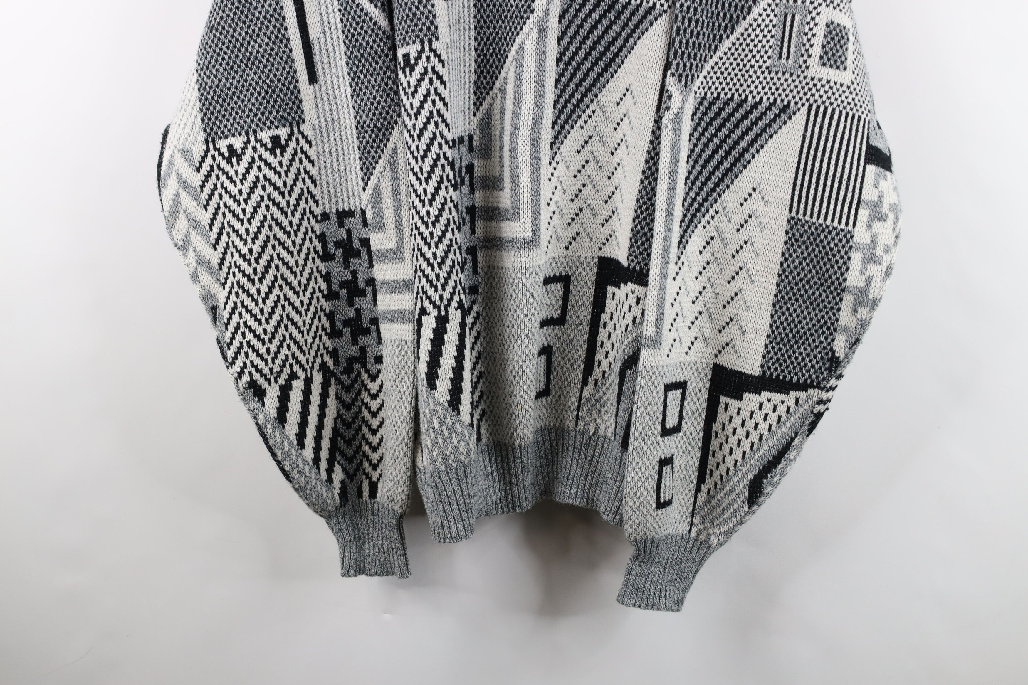 Vintage Vintage 90s Coogi Style Geometric Knit Crewneck Sweater Size US XL / EU 56 / 4 - 3 Thumbnail