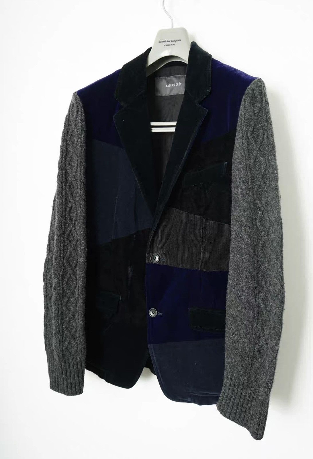 Sage De Cret Sage de Cret Paneled Velvet Corduroy Jacket Size US M / EU 48-50 / 2 - 2 Thumbnail