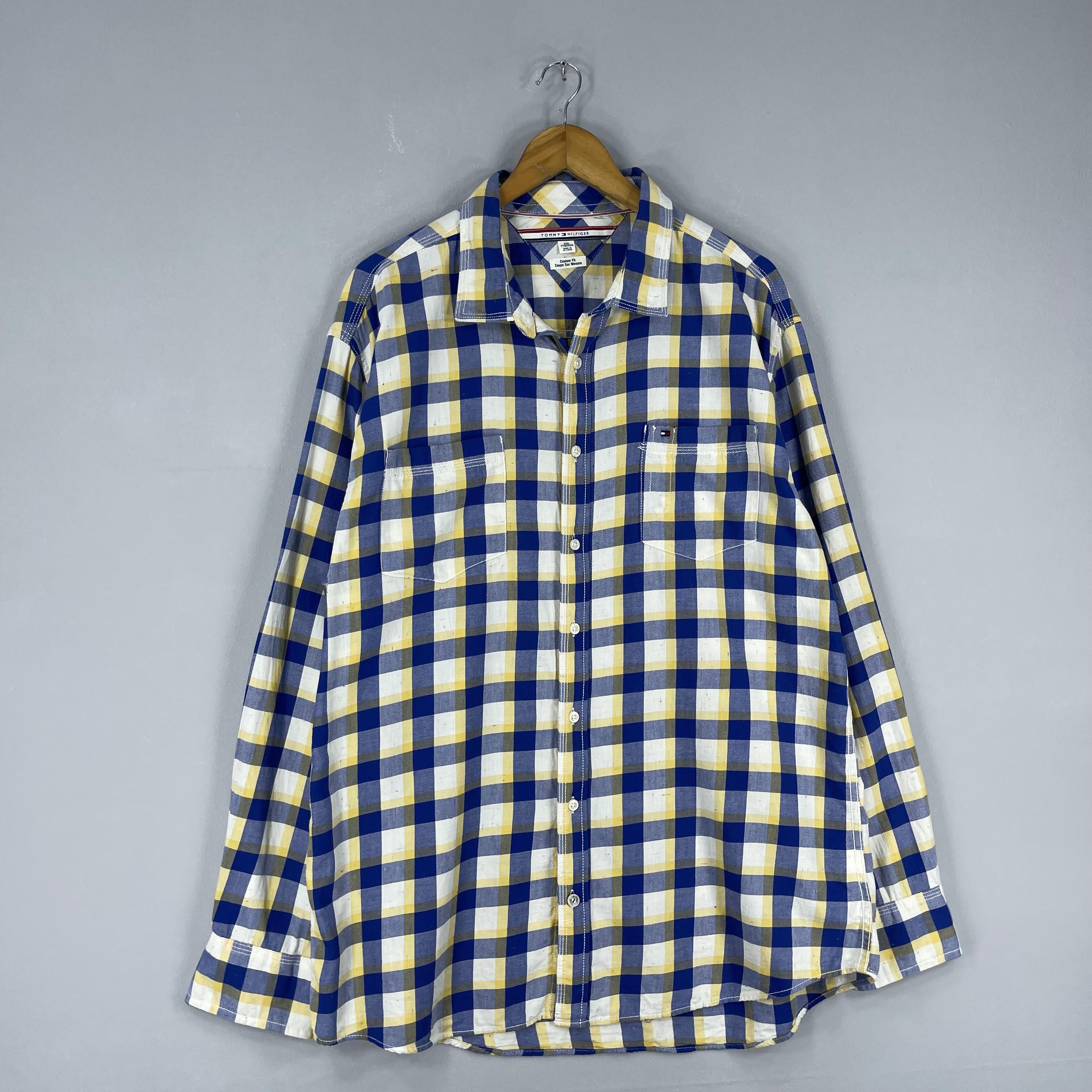 Tommy Hilfiger Vintage TOMMY HILFIGER Plaid Tartan Button Up Flannel Size US XXL / EU 58 / 5 - 4 Thumbnail