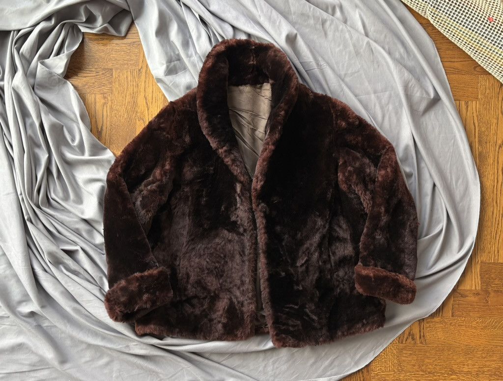 Vintage 1950s Fur Coat Vintage Sheared Beaver Overcoat Cropped Mob Size US S / EU 44-46 / 1 - 20 Thumbnail