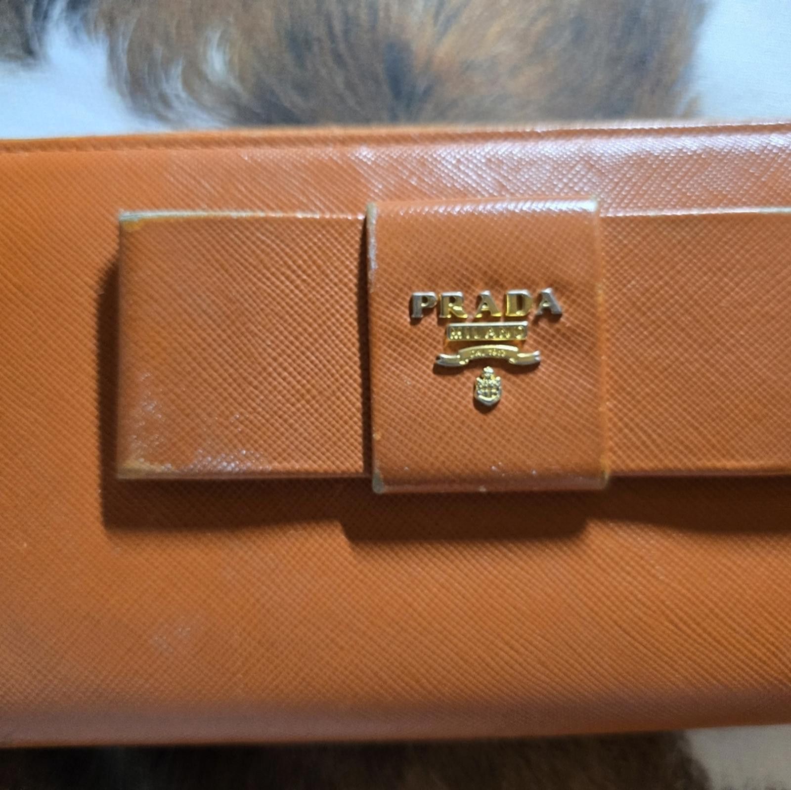 Prada Authentic Orange Prada Zip Wallet Size ONE SIZE - 11 Thumbnail