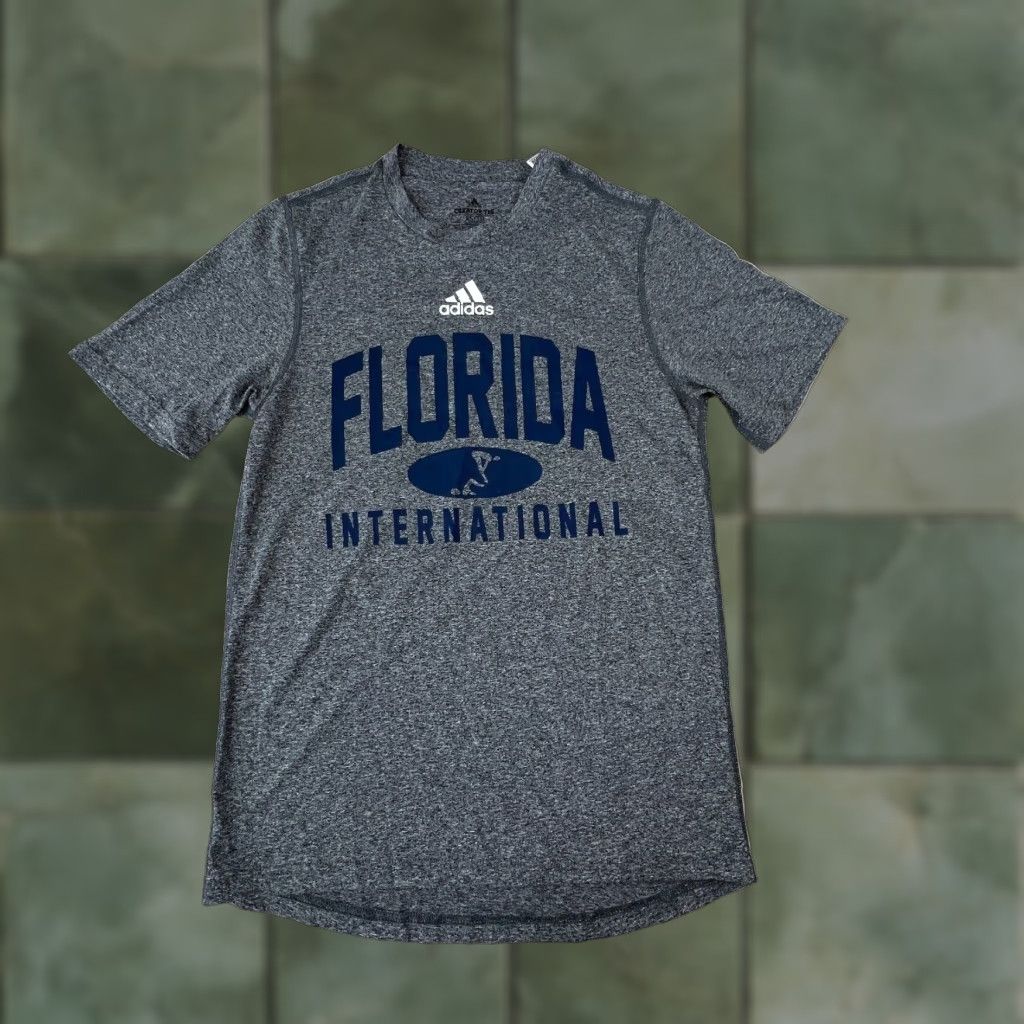 Adidas Adidas Mens Gray Creator Tee Shirt Florida International XS Short Sleeve Knit T-Shirt New Size US XS / EU 42 / 0 - 1 Thumbnail