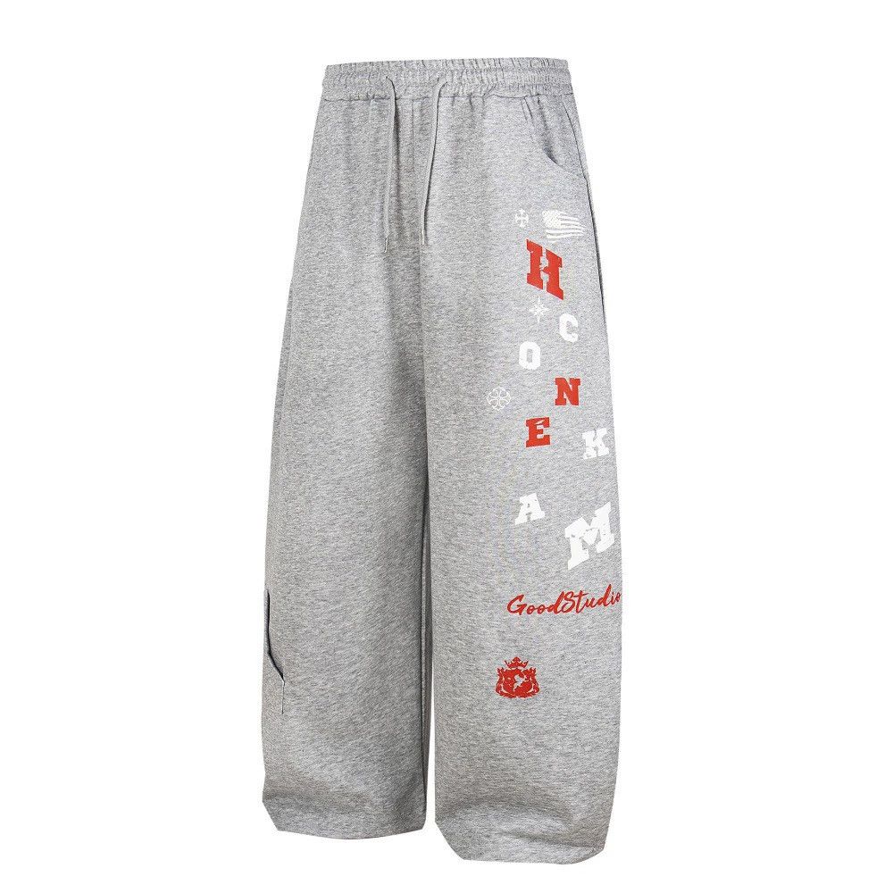 Vintage Men's loose hip-hop letter casual machete wide-leg pants Size US 32 / EU 48 - 2 Thumbnail