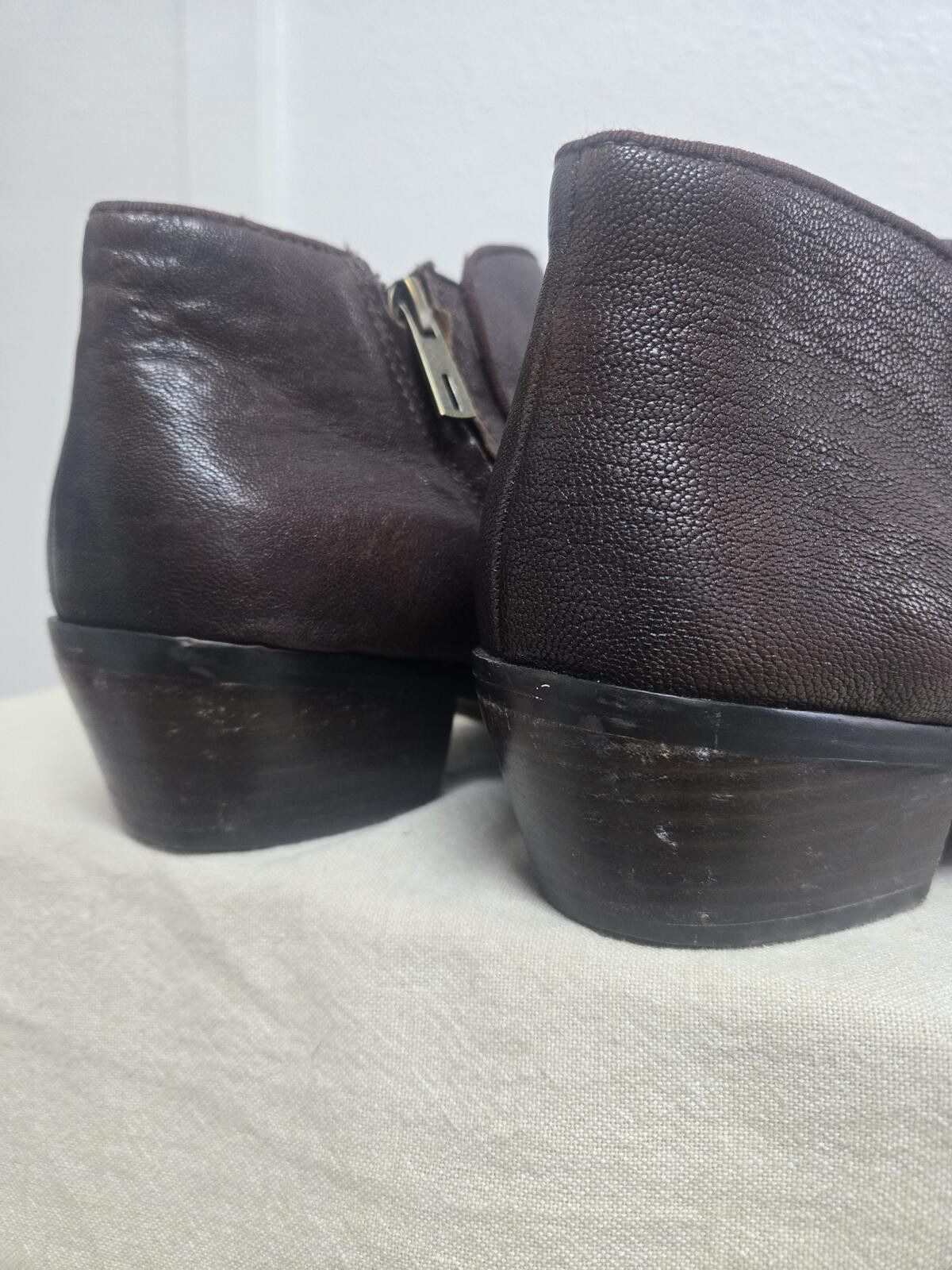Other Sam Edelman Leather Ankle Booties Brown Sz 12 Low Block Heel Size US 12 / IT 42 - 6 Thumbnail