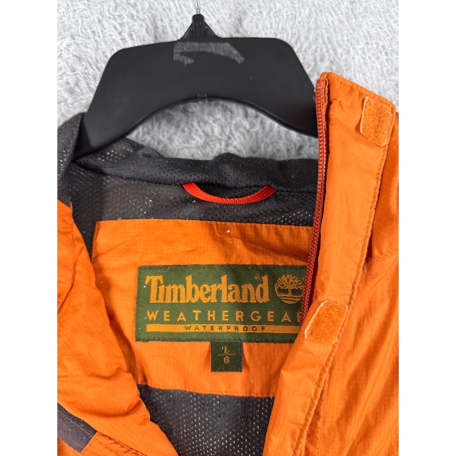 Timberland Timberland Jacket Mens Large Orange Full Zip Hooded Windbreaker Indoor Outdoor Weathergear 90s? Size US L / EU 52-54 / 3 - 6 Thumbnail