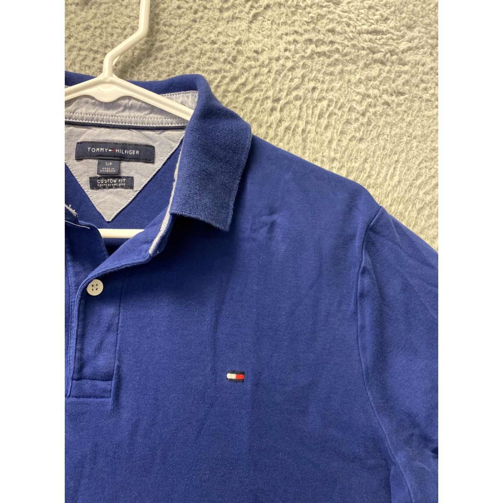 Tommy Hilfiger Tommy Hilfiger Polo Men's S Short Sleeve Embroidered Logo Blue Cotton Mens Size US S / EU 44-46 / 1 - 2 Thumbnail