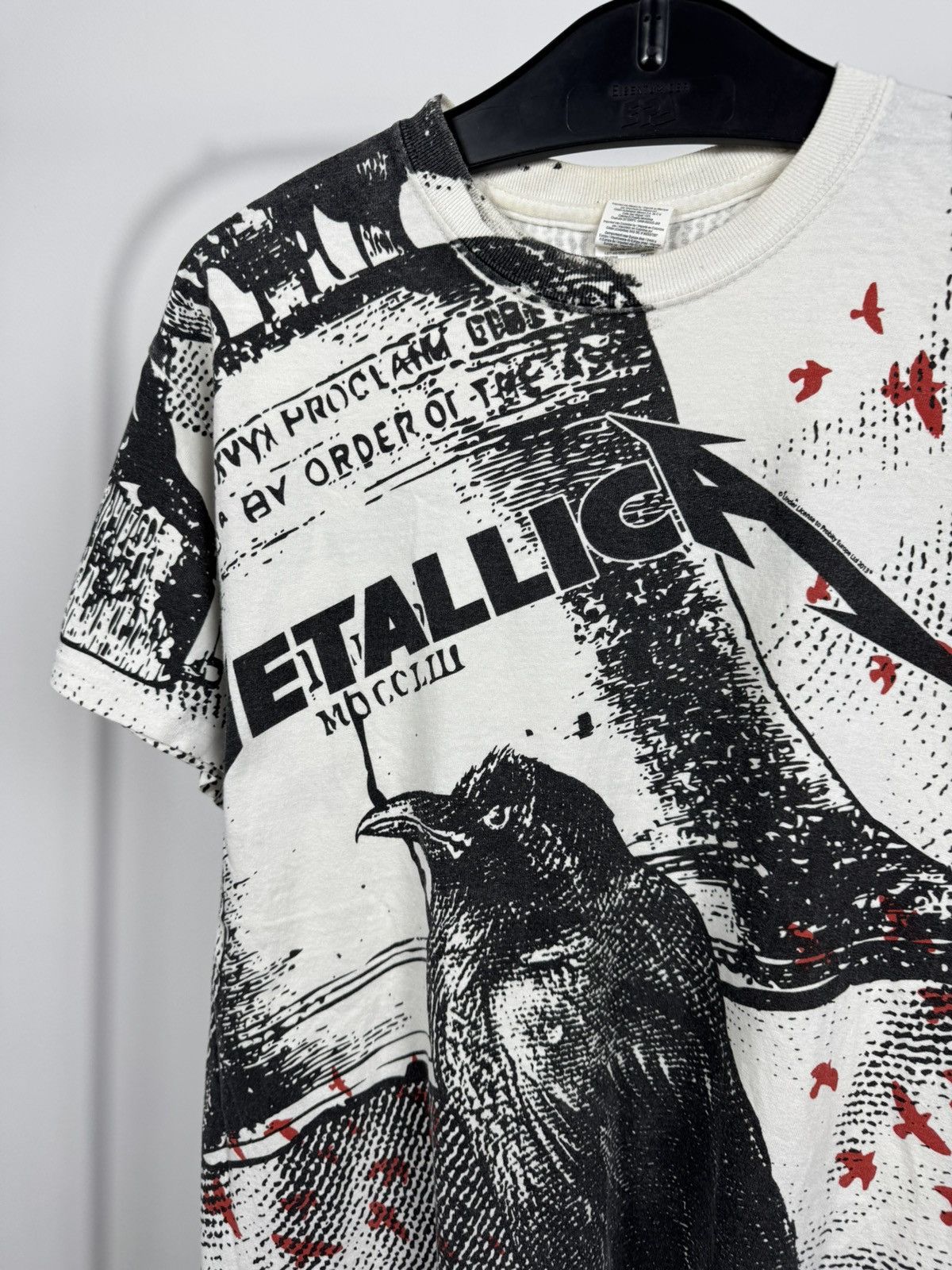 Metallica Metallica All Over Print T Shirt Raven Graphic 2013 Band M Size US M / EU 48-50 / 2 - 4 Thumbnail