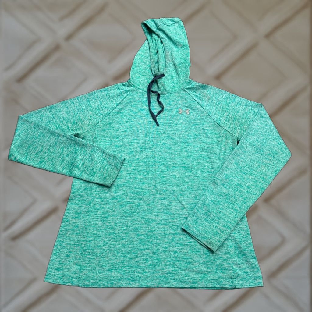 Under Armour Under Armour Hoodies Hoodie Womens M Green Logo Pullover Sweatshirt Breathable Lightweight Regular Fit Activewear 90s Outdoor Sports QA Size M / US 6-8 / IT 42-44 - 1 Thumbnail