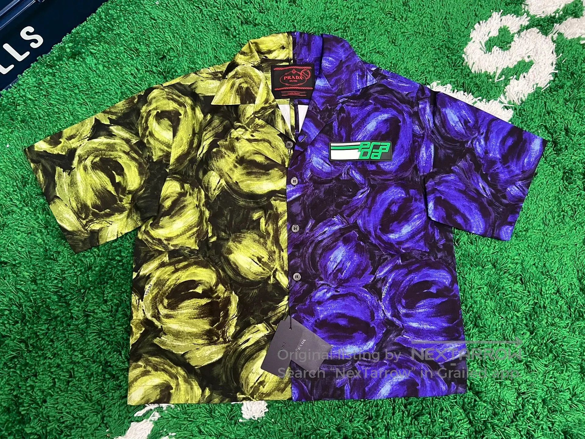 Prada Prada Rose Pattern Bowling Shirt. Size US M / EU 48-50 / 2 - 1 Thumbnail