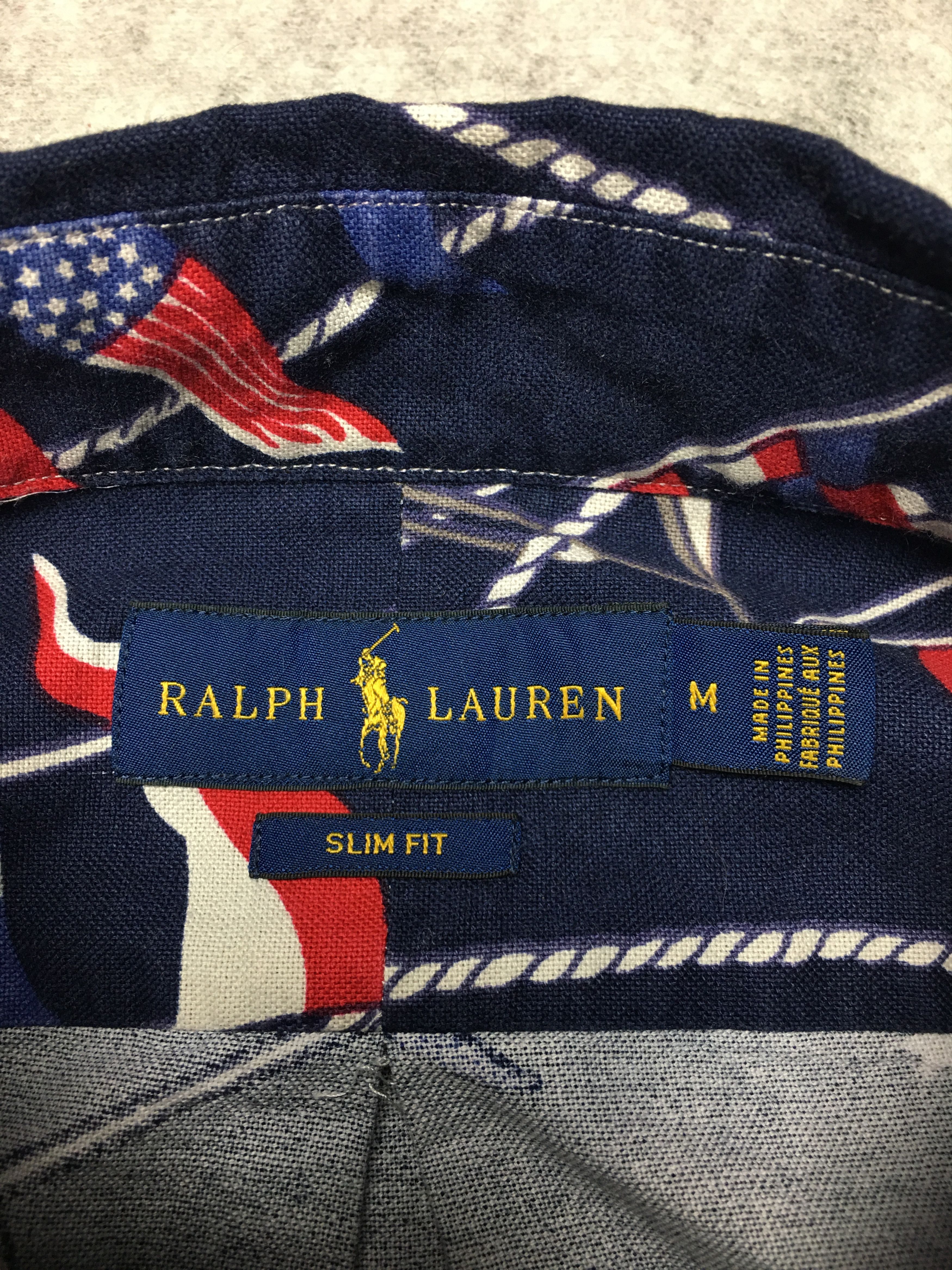 Polo Ralph Lauren Polo Ralph Lauren Men's Oxford Slim Fit Shirt Flag USA Print Size US M / EU 48-50 / 2 - 10 Thumbnail