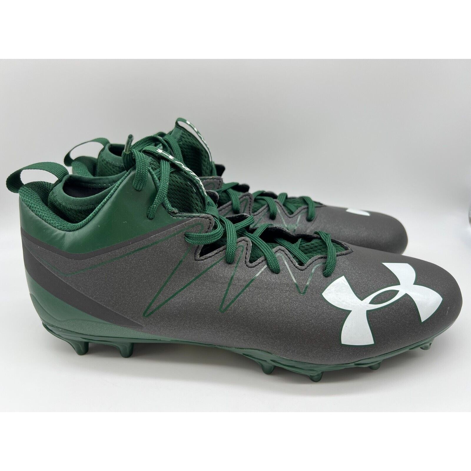 Under Armour Nitro Mid Green Black Men's Football Cleats 12